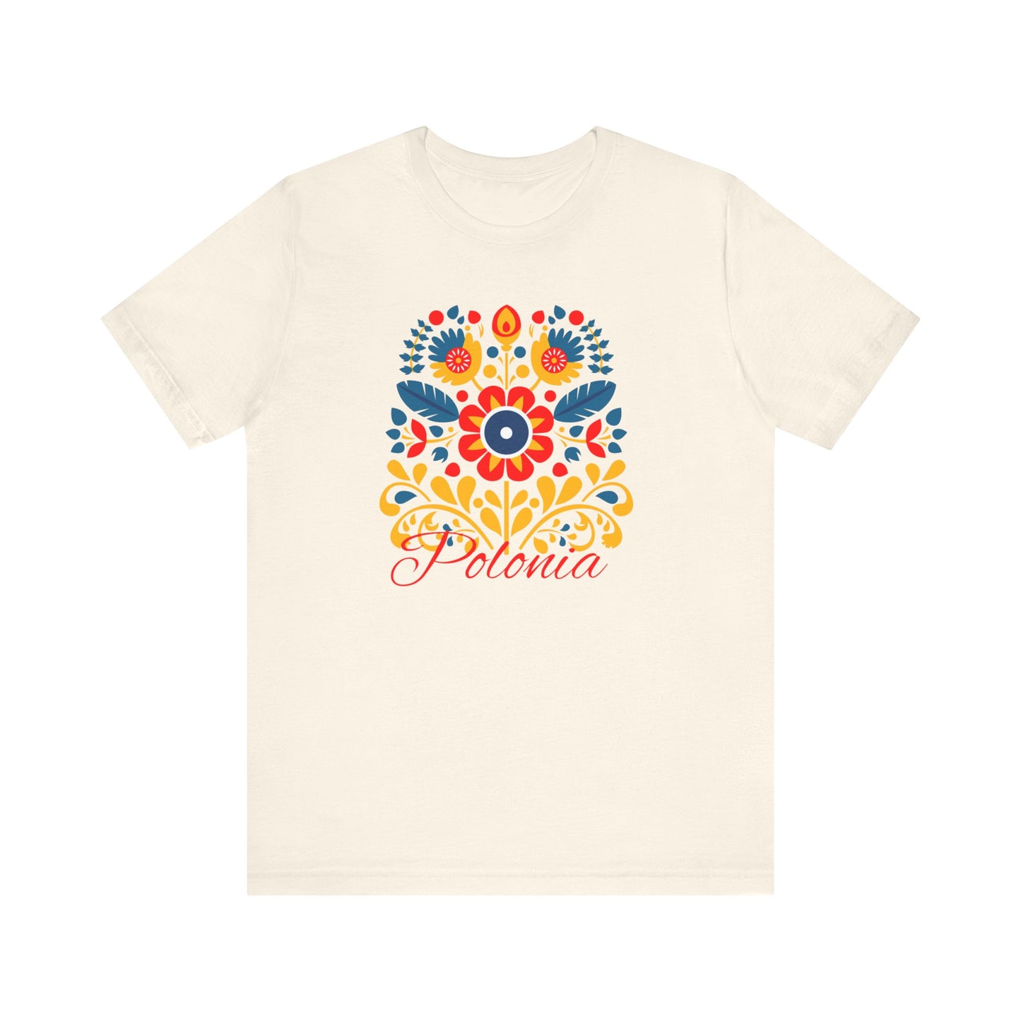 Polish Folk Art Wycinanki Design Unisex Jersey Short Sleeve Tee