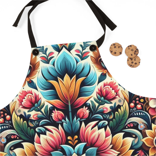 Polish Florals Folk Art Apron