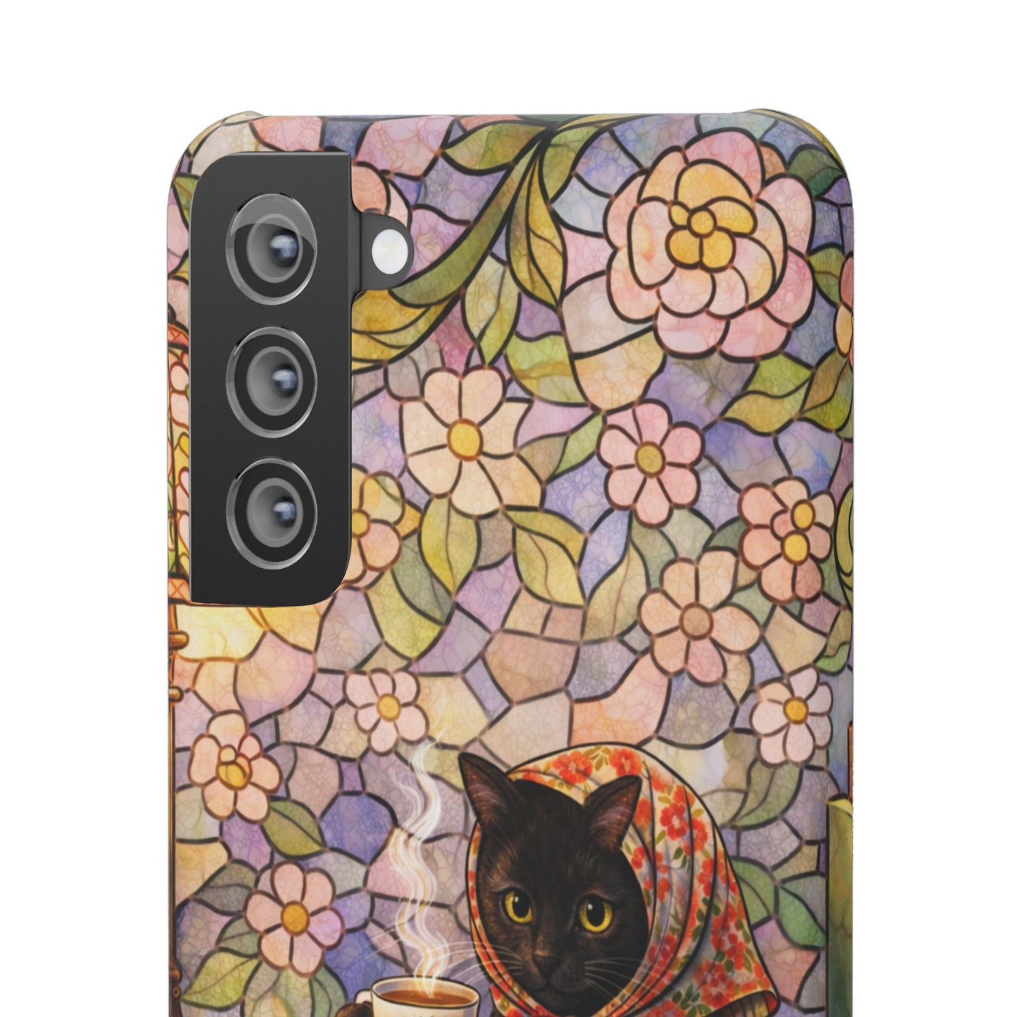 Babushka Cat Reads Artistic Literary Snap Phone Cases