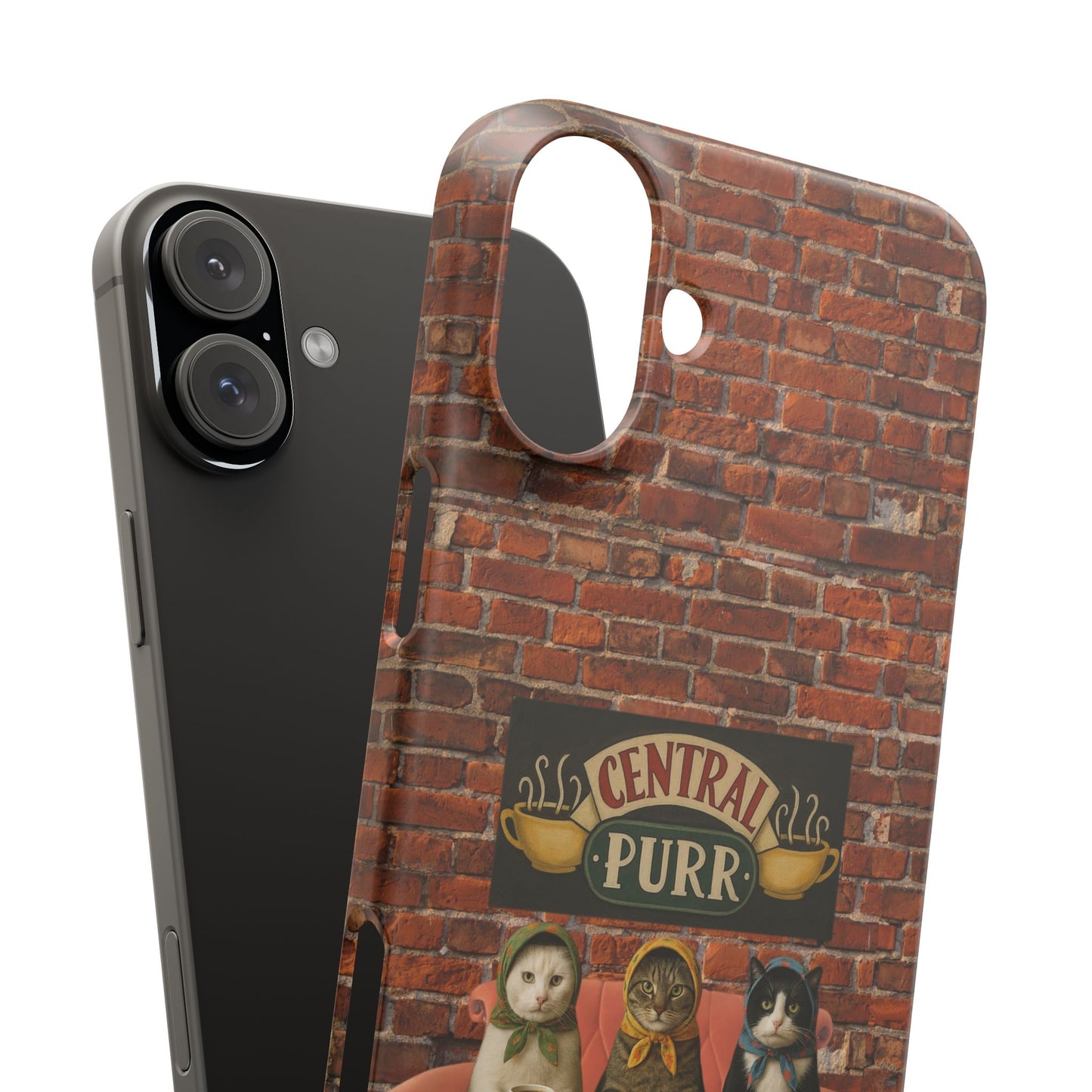 Babushka Cat Coffee Shop Snap Phone Case