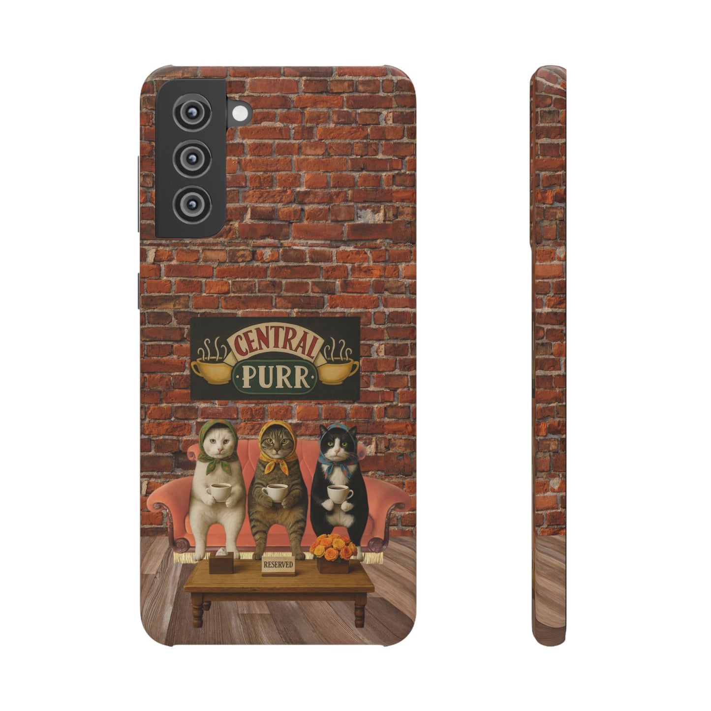 Babushka Cat Coffee Shop Snap Phone Case