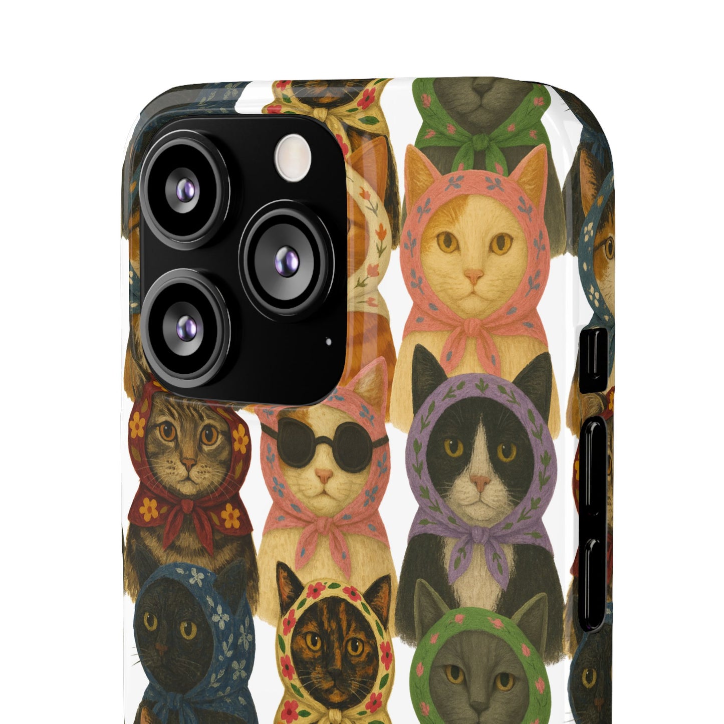 Babushka Cat Snap Phone Cases