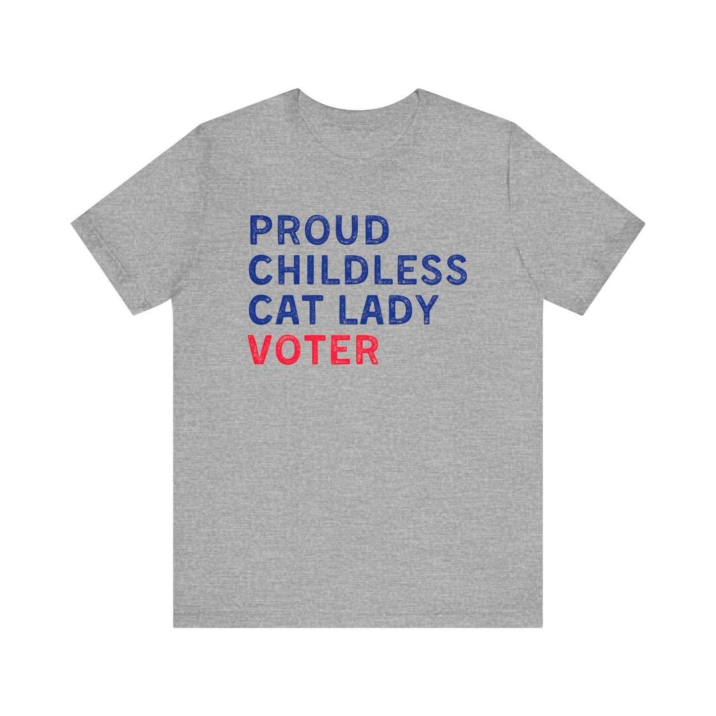 Childless Cat Lady Voter, Election 2024, Kamala 2024, Unisex Jersey Short Sleeve Tee