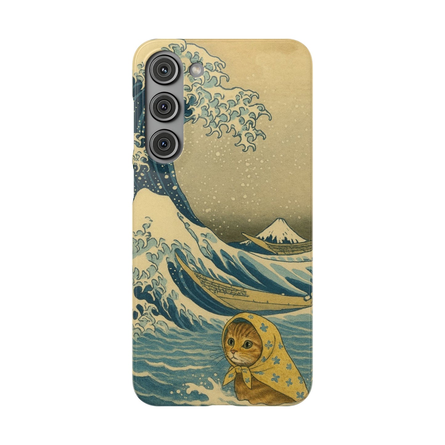 Babushka Cat x  The Great Wave Off Kanagawa Snap Phone Case