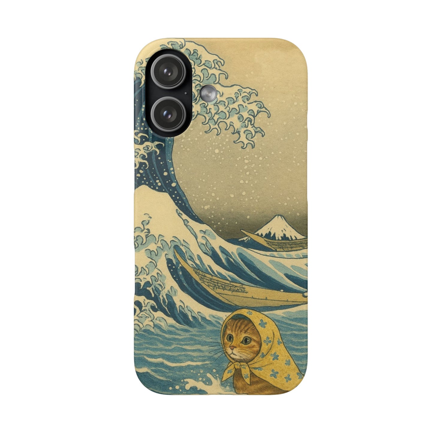 Babushka Cat x  The Great Wave Off Kanagawa Snap Phone Case