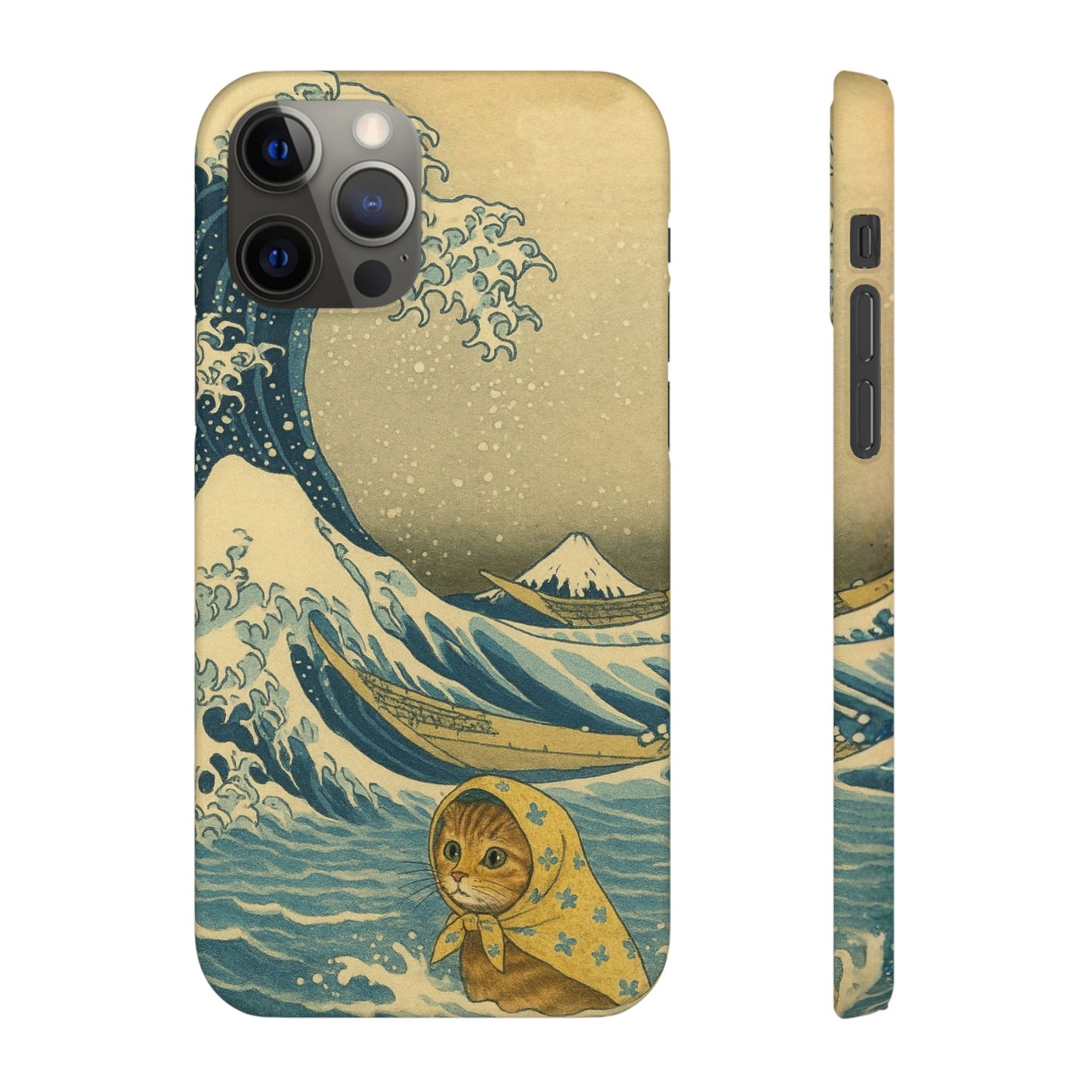 Babushka Cat x  The Great Wave Off Kanagawa Snap Phone Case