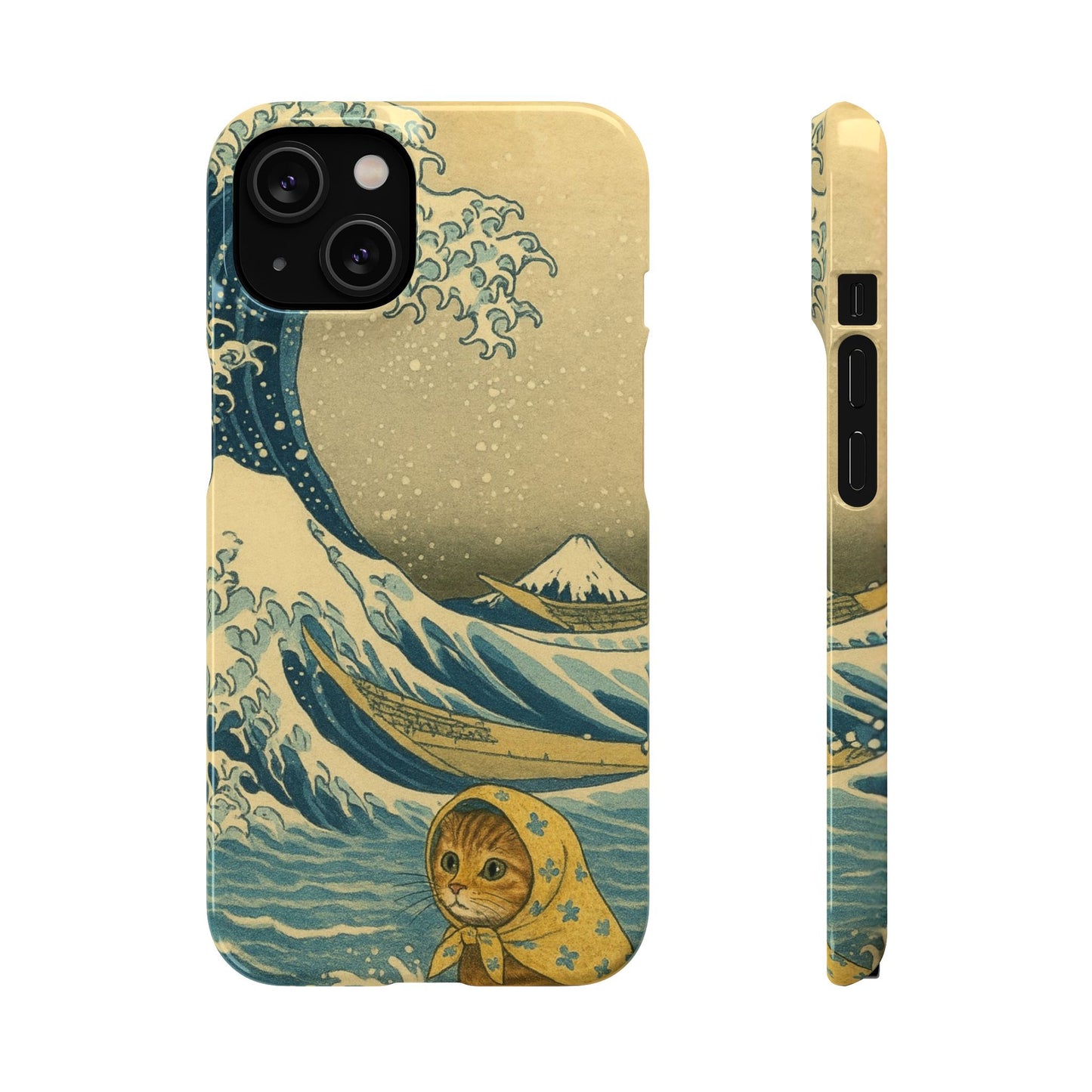 Babushka Cat x  The Great Wave Off Kanagawa Snap Phone Case