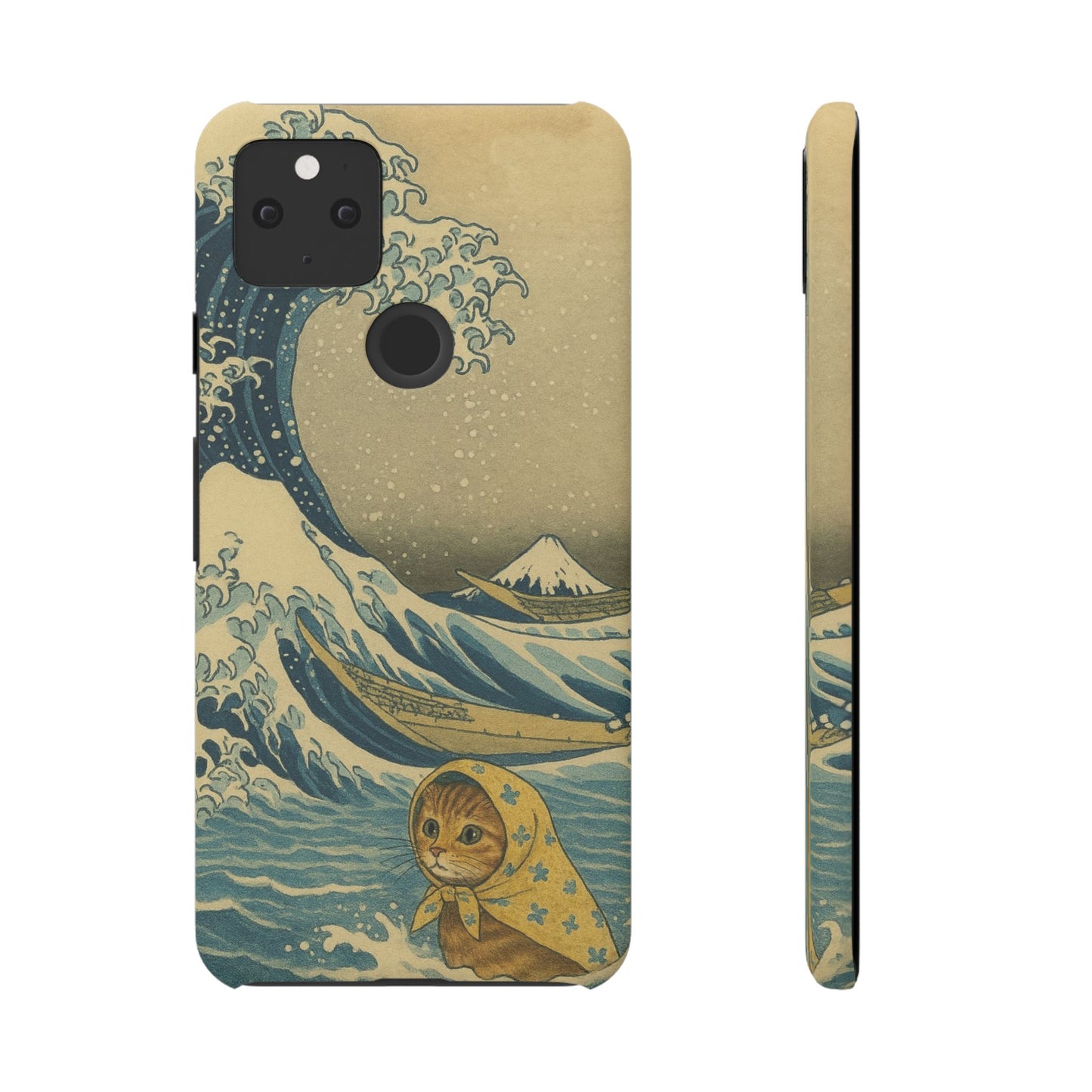 Babushka Cat x  The Great Wave Off Kanagawa Snap Phone Case