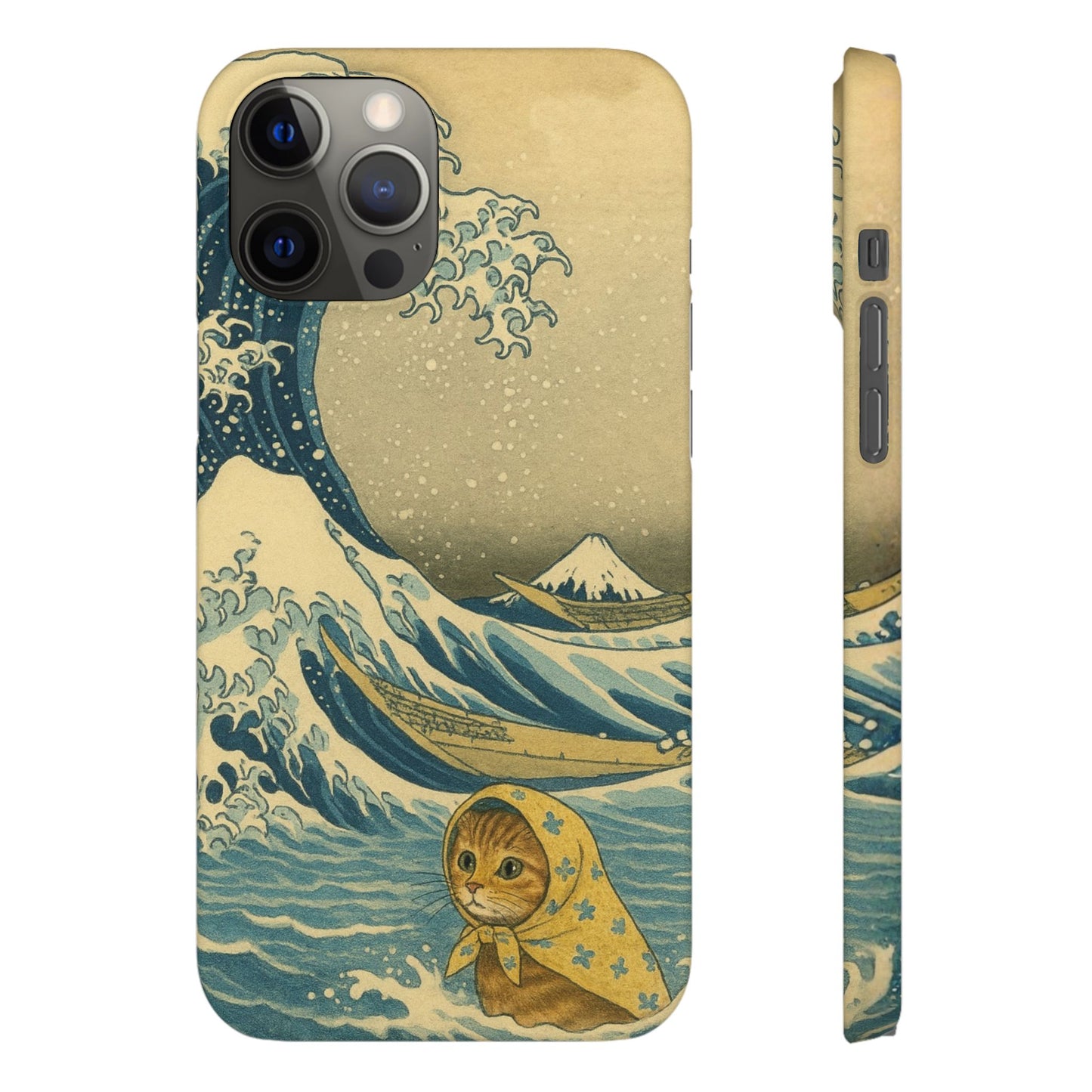 Babushka Cat x  The Great Wave Off Kanagawa Snap Phone Case