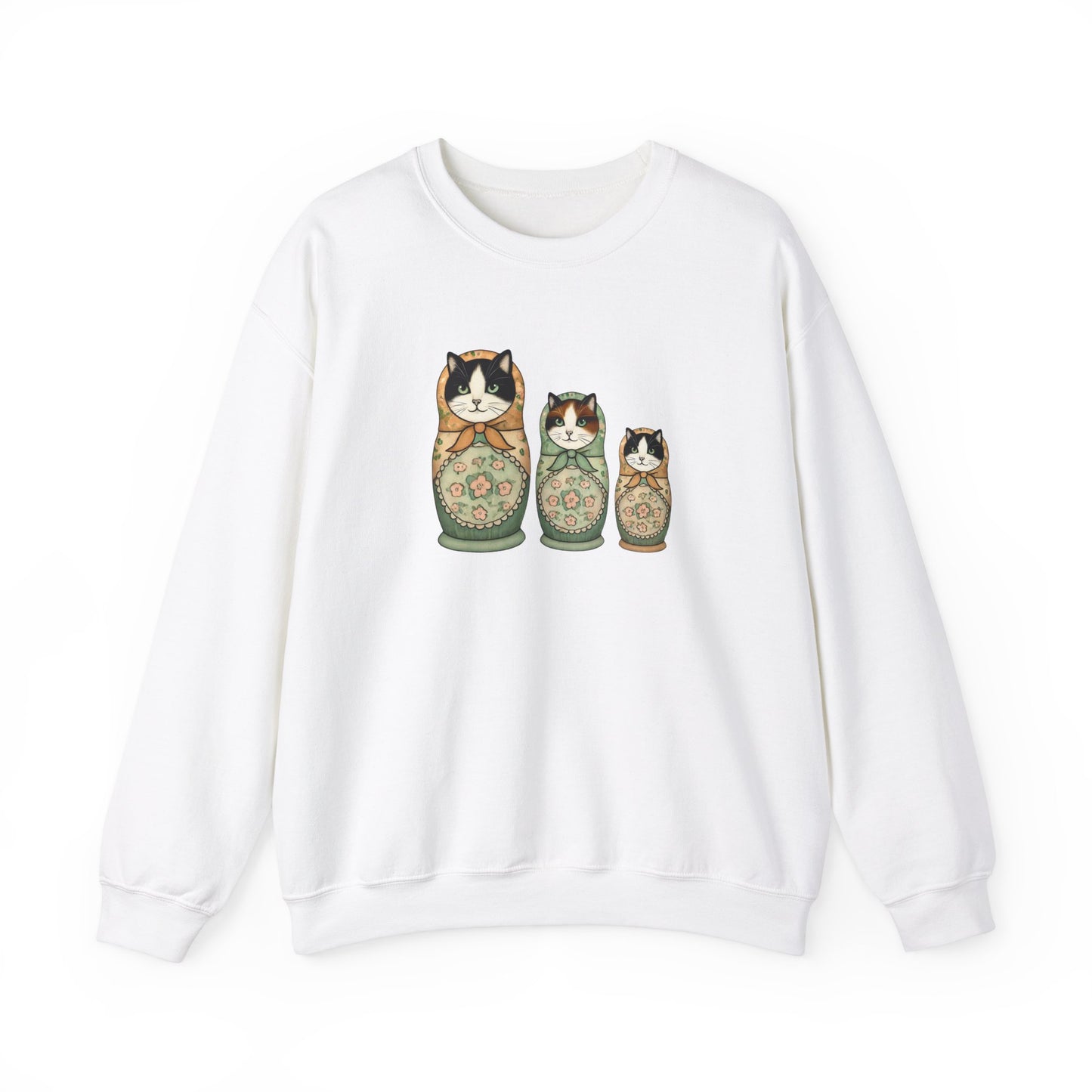 Catroysha Doll Babushka Cat Sweatshirt