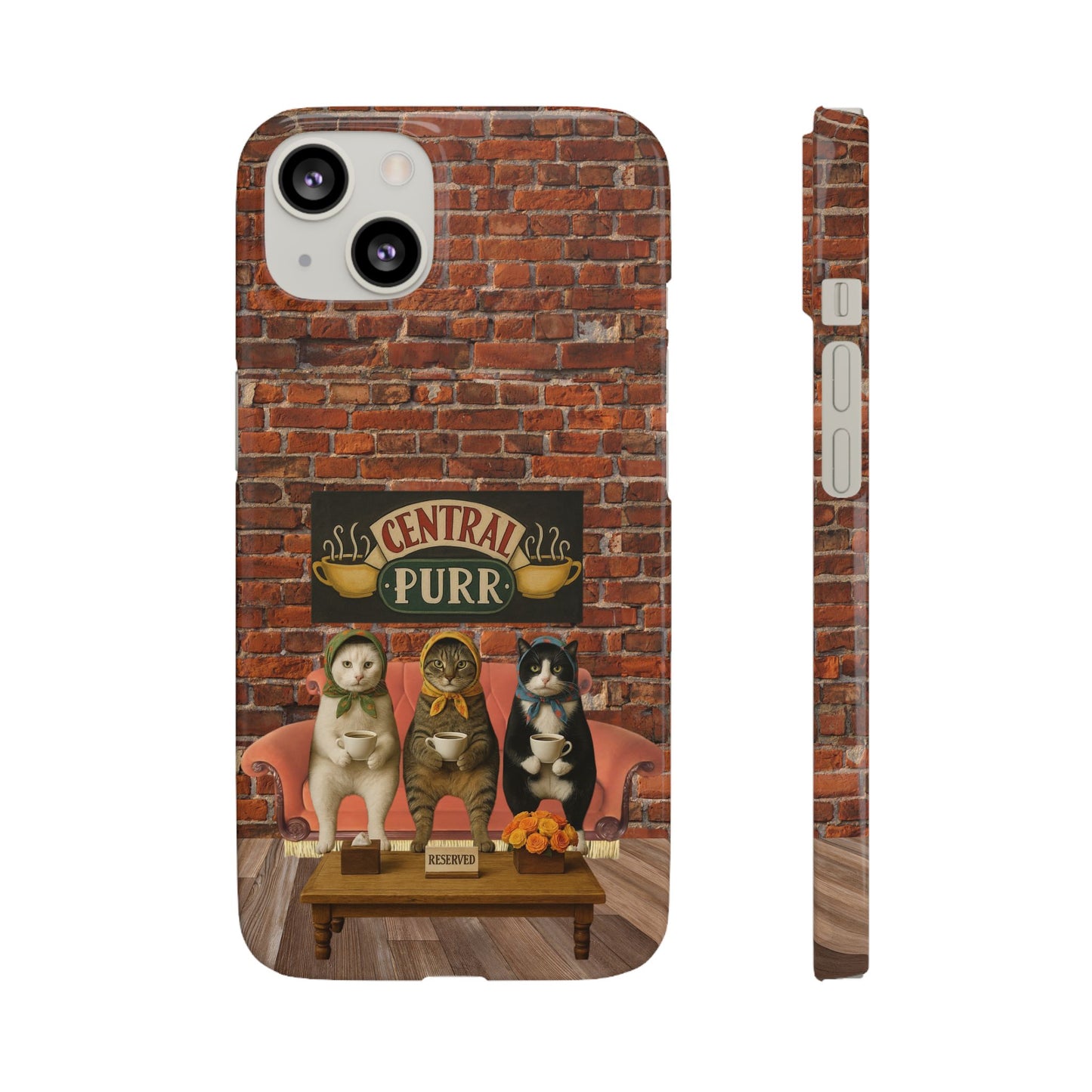 Babushka Cat Coffee Shop Snap Phone Case