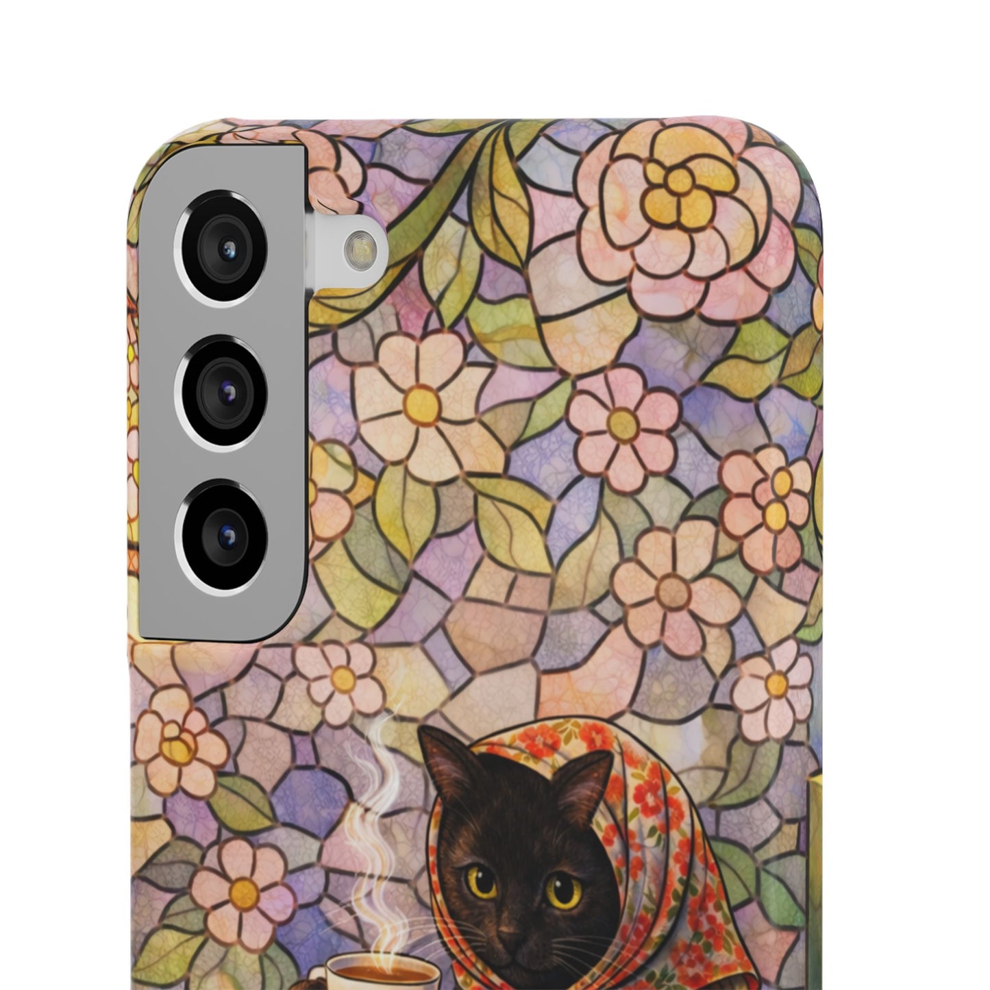 Babushka Cat Reads Artistic Literary Snap Phone Cases