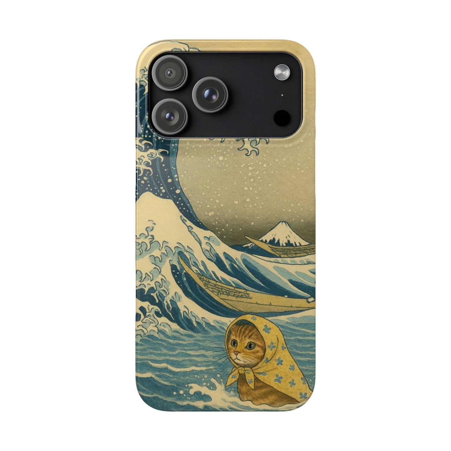 Babushka Cat x  The Great Wave Off Kanagawa Snap Phone Case