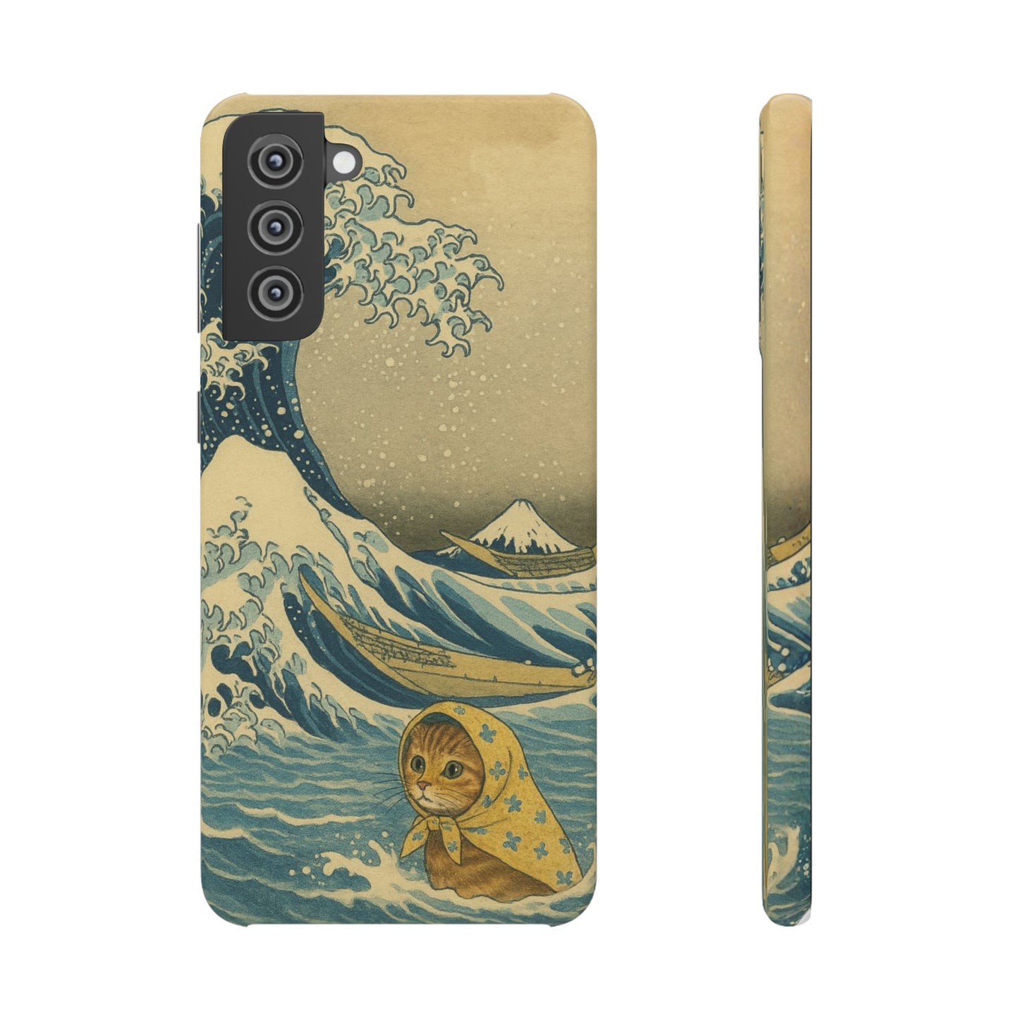 Babushka Cat x  The Great Wave Off Kanagawa Snap Phone Case