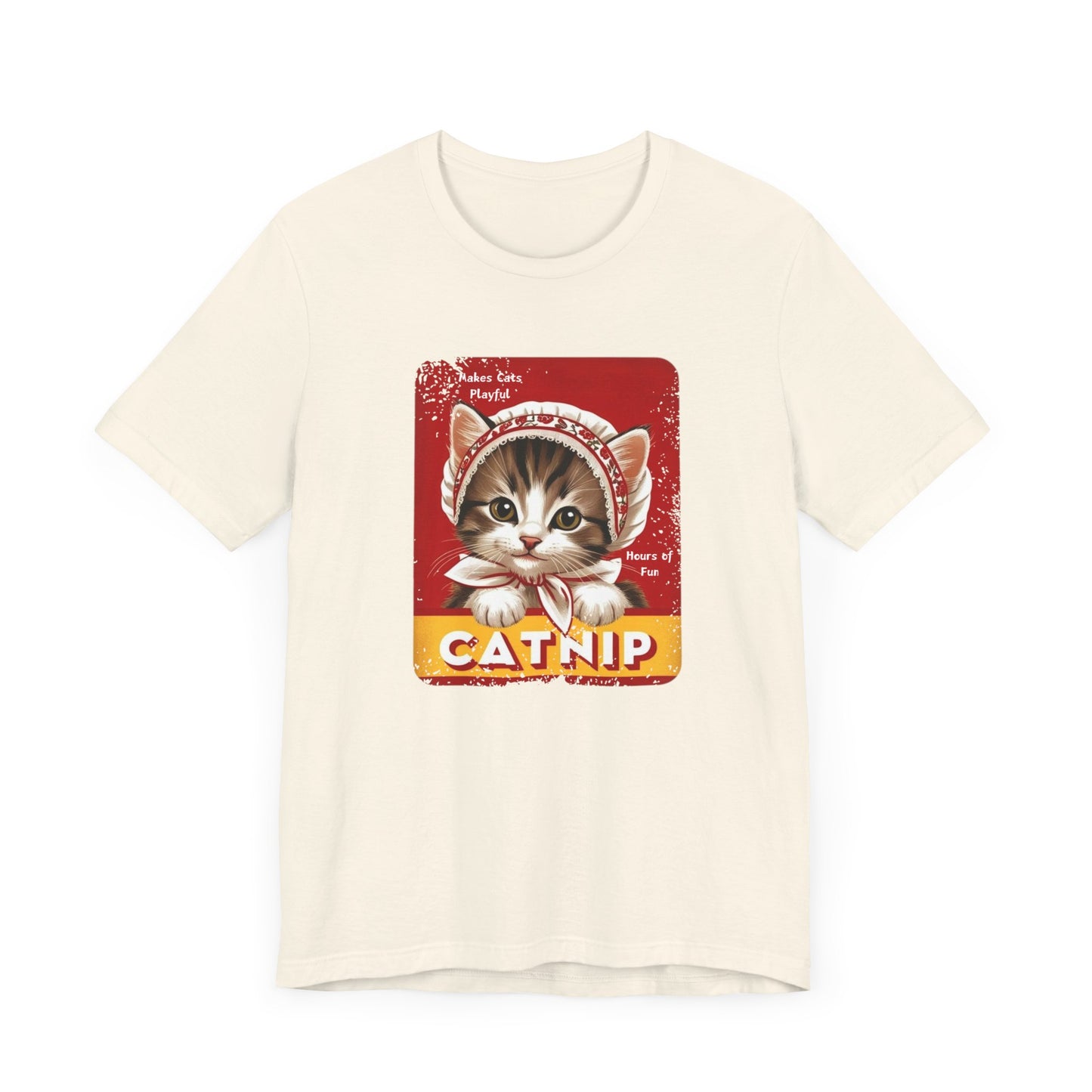 Babushka Cat, Vintage Catnip Kitten Unisex Jersey Short Sleeve Tee