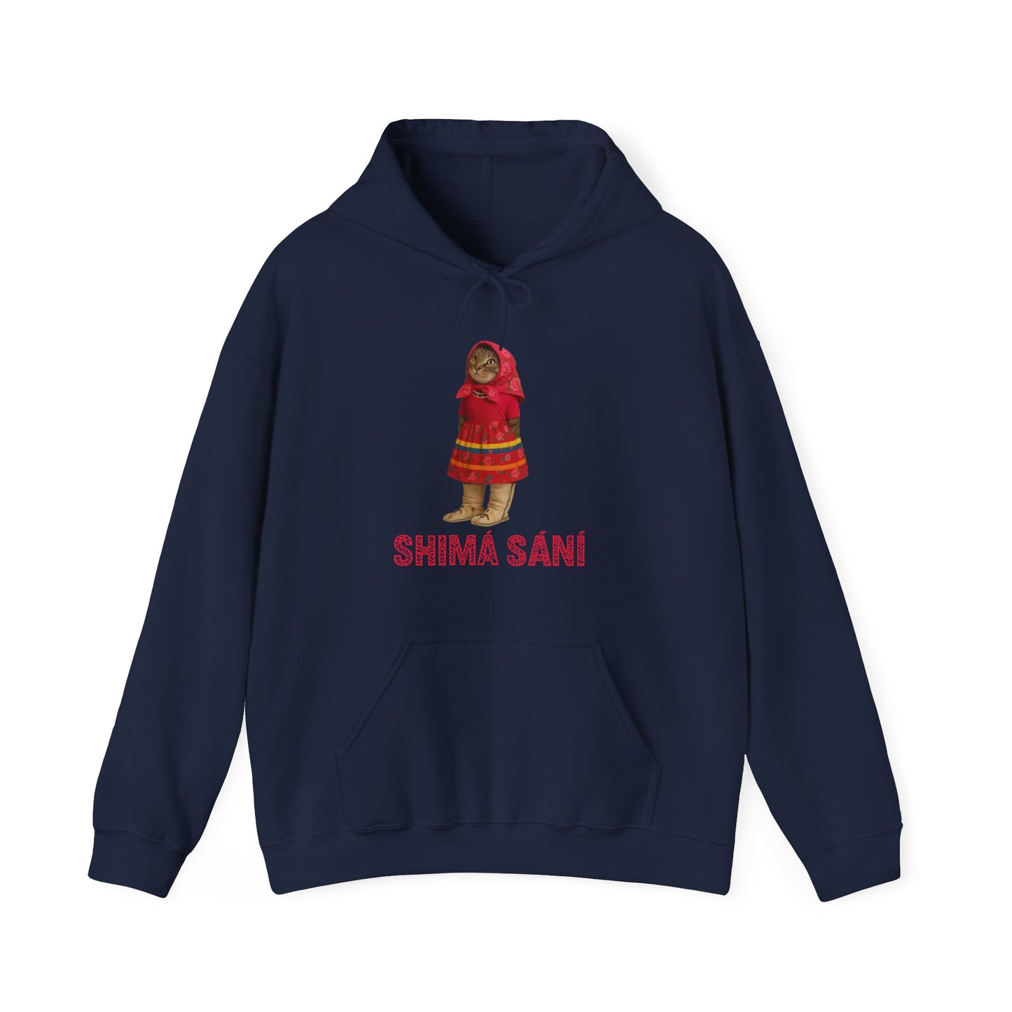 Shima Sani Cat Cultural  Graphic Unisex Hooded Sweatshirt