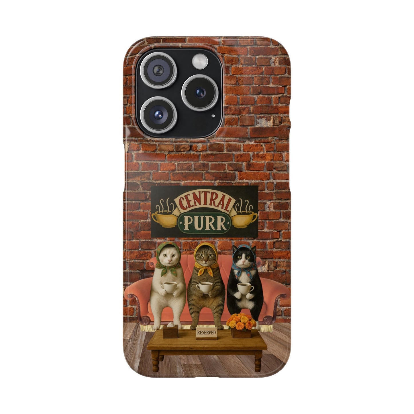 Babushka Cat Coffee Shop Snap Phone Case
