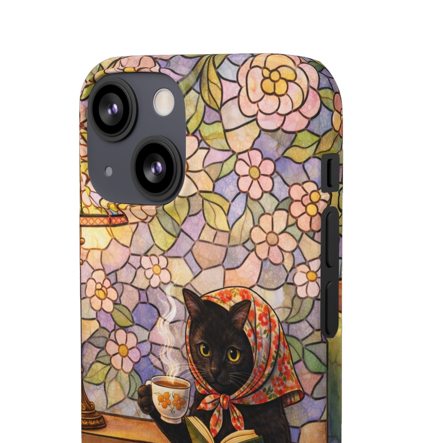 Babushka Cat Reads Artistic Literary Snap Phone Cases
