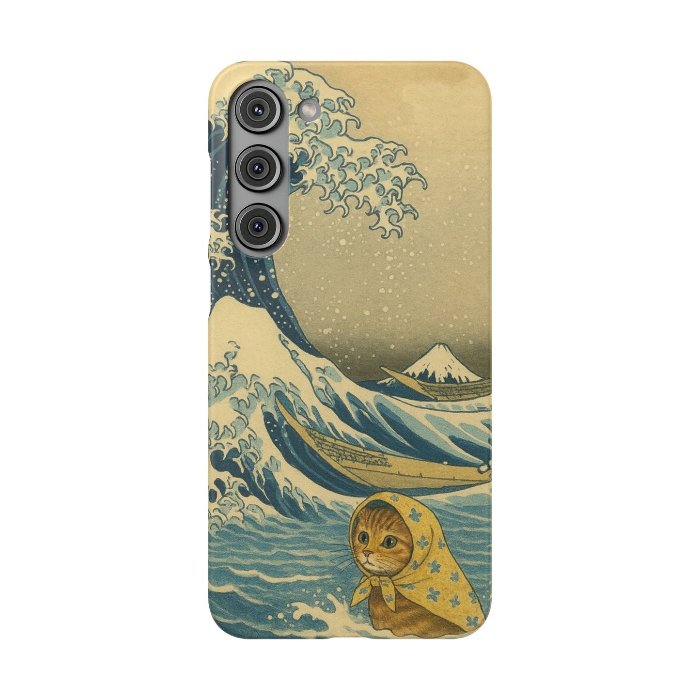 Babushka Cat x  The Great Wave Off Kanagawa Snap Phone Case