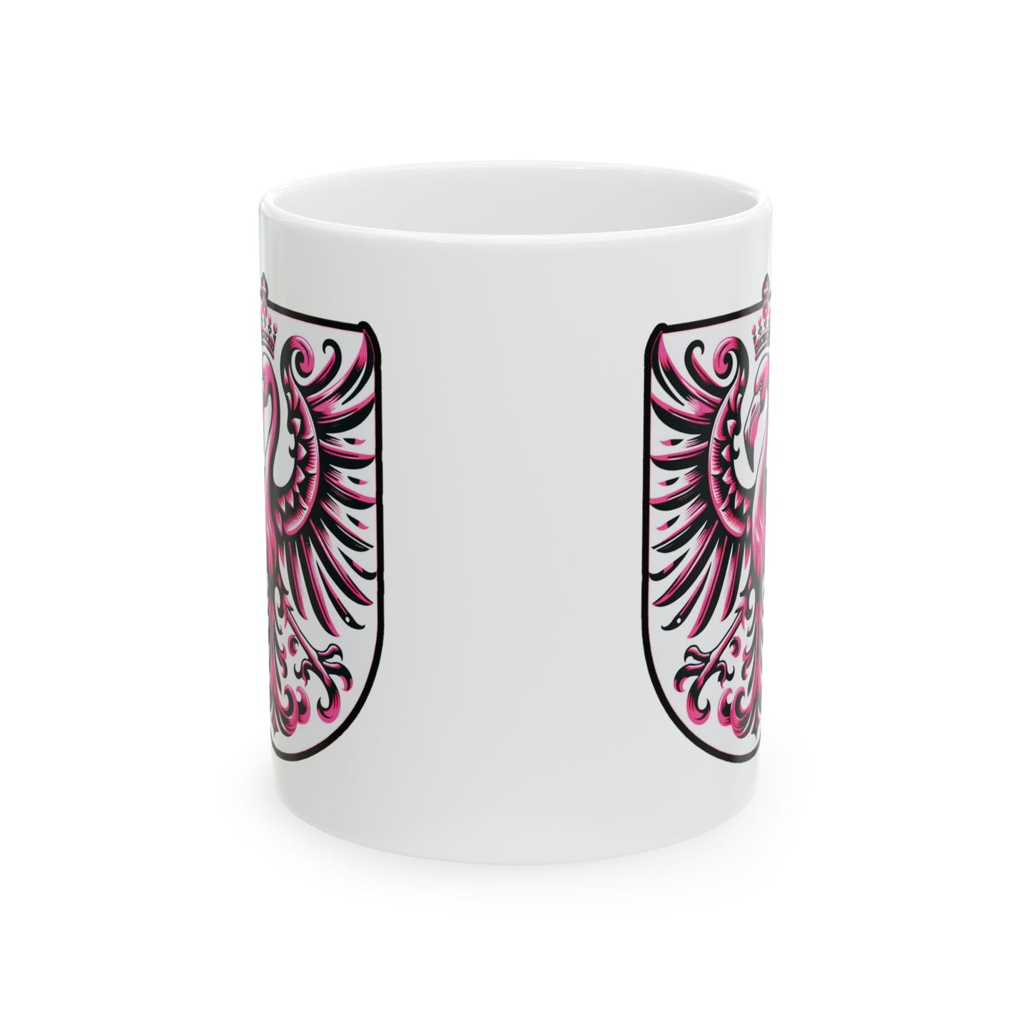 Pink Flamingo Falcon, Quirky Polish Pride Mug 11 oz.