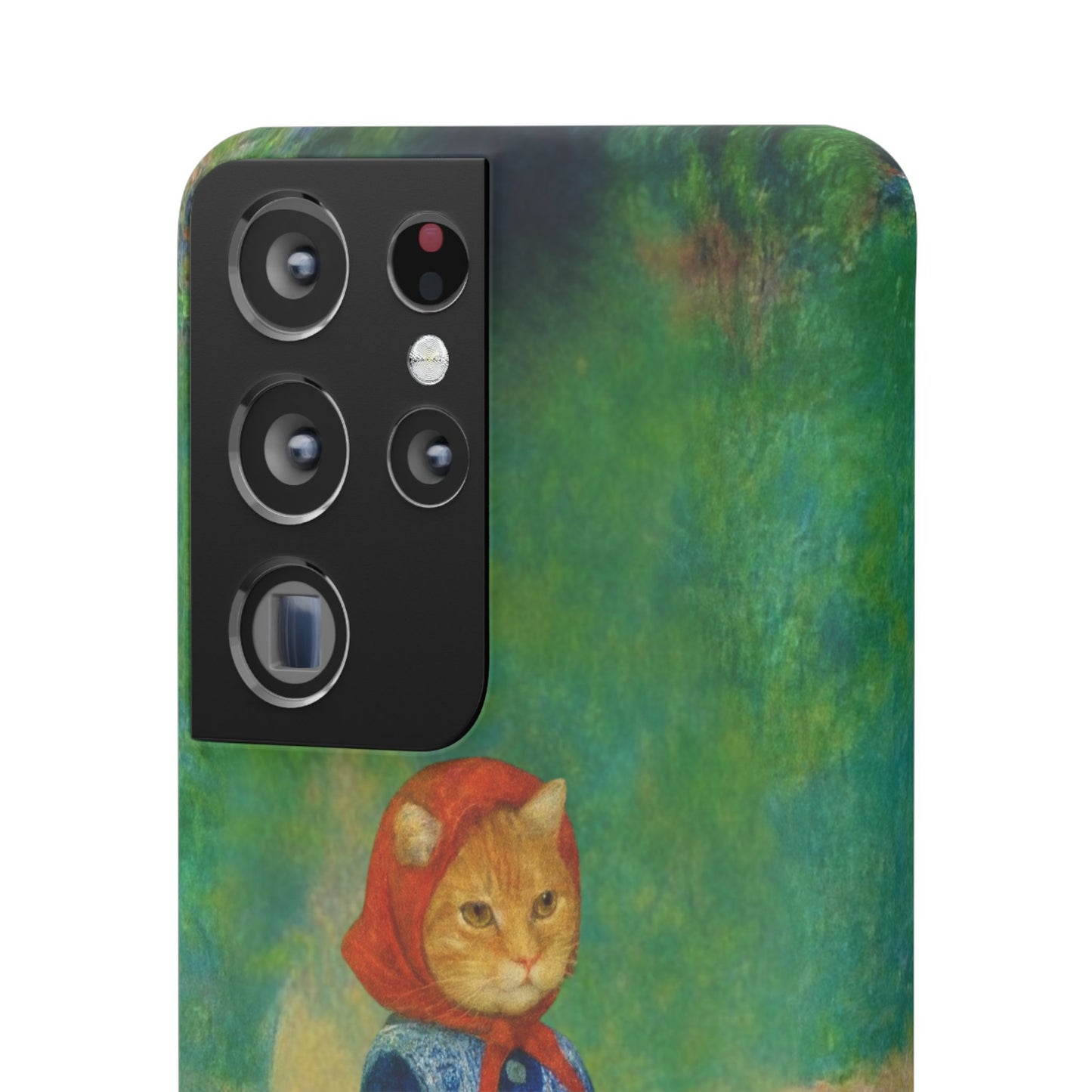 Babushka Cat With a Watering Can x Renoir Funny Art  Slim Phone Case