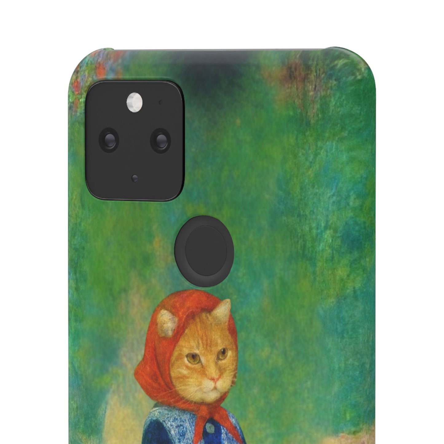 Babushka Cat With a Watering Can x Renoir Funny Art  Slim Phone Case