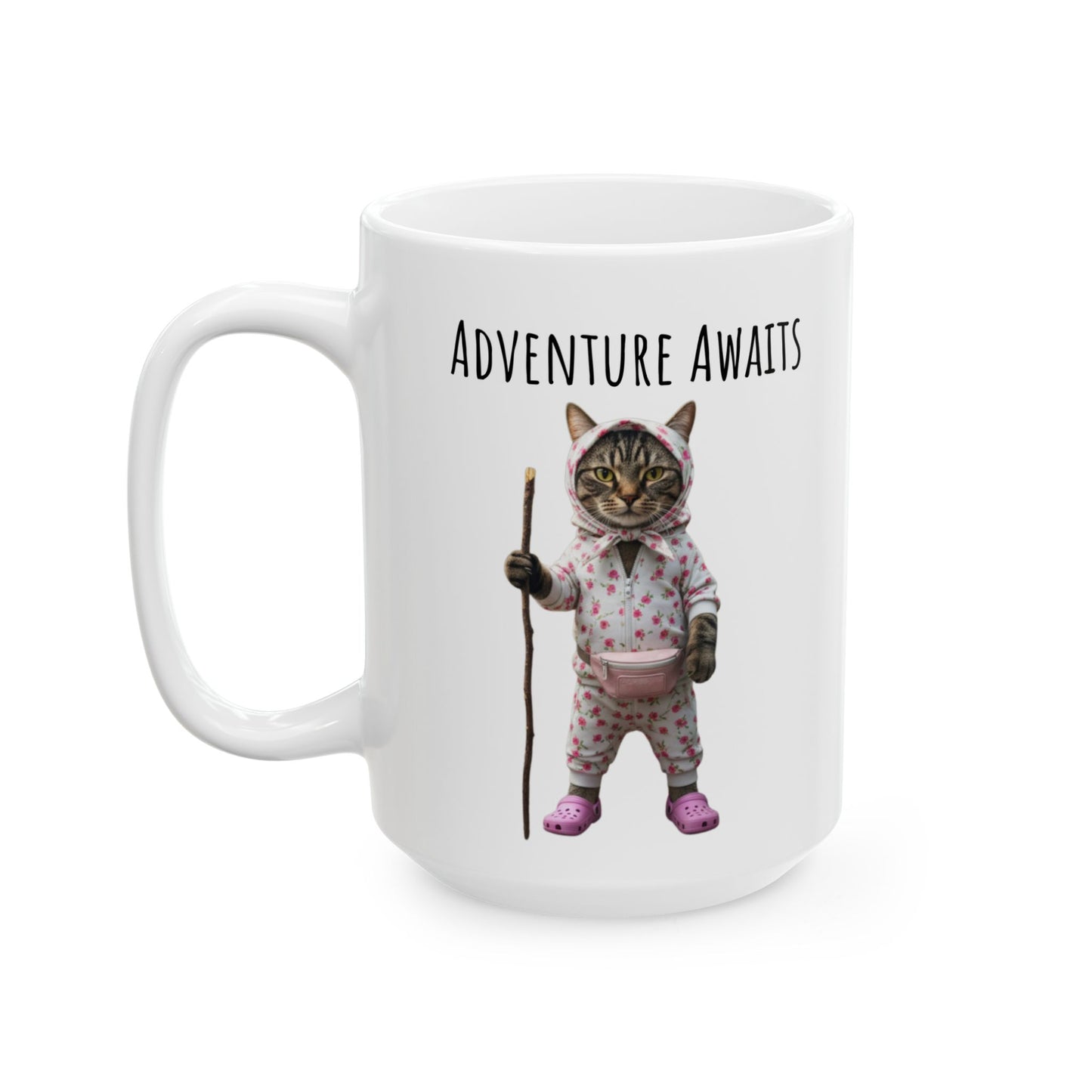 Babushka Cat Adventure Awaits Ceramic Mug