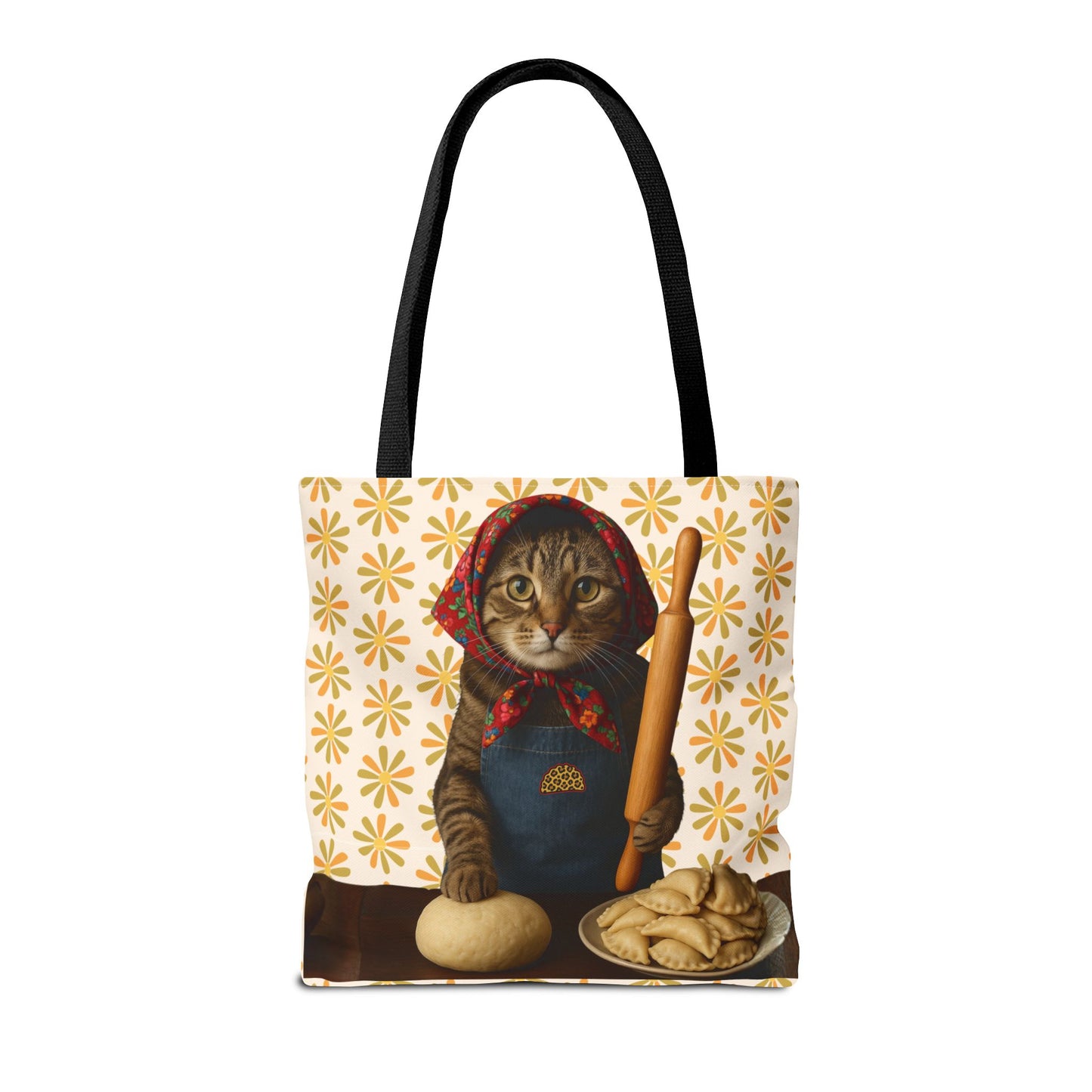Babushka Cat ™ Adorable Polish Theme Tote Bag (AOP), Pierogi Gifts