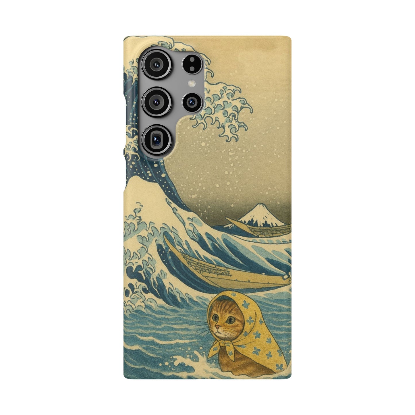 Babushka Cat x  The Great Wave Off Kanagawa Snap Phone Case