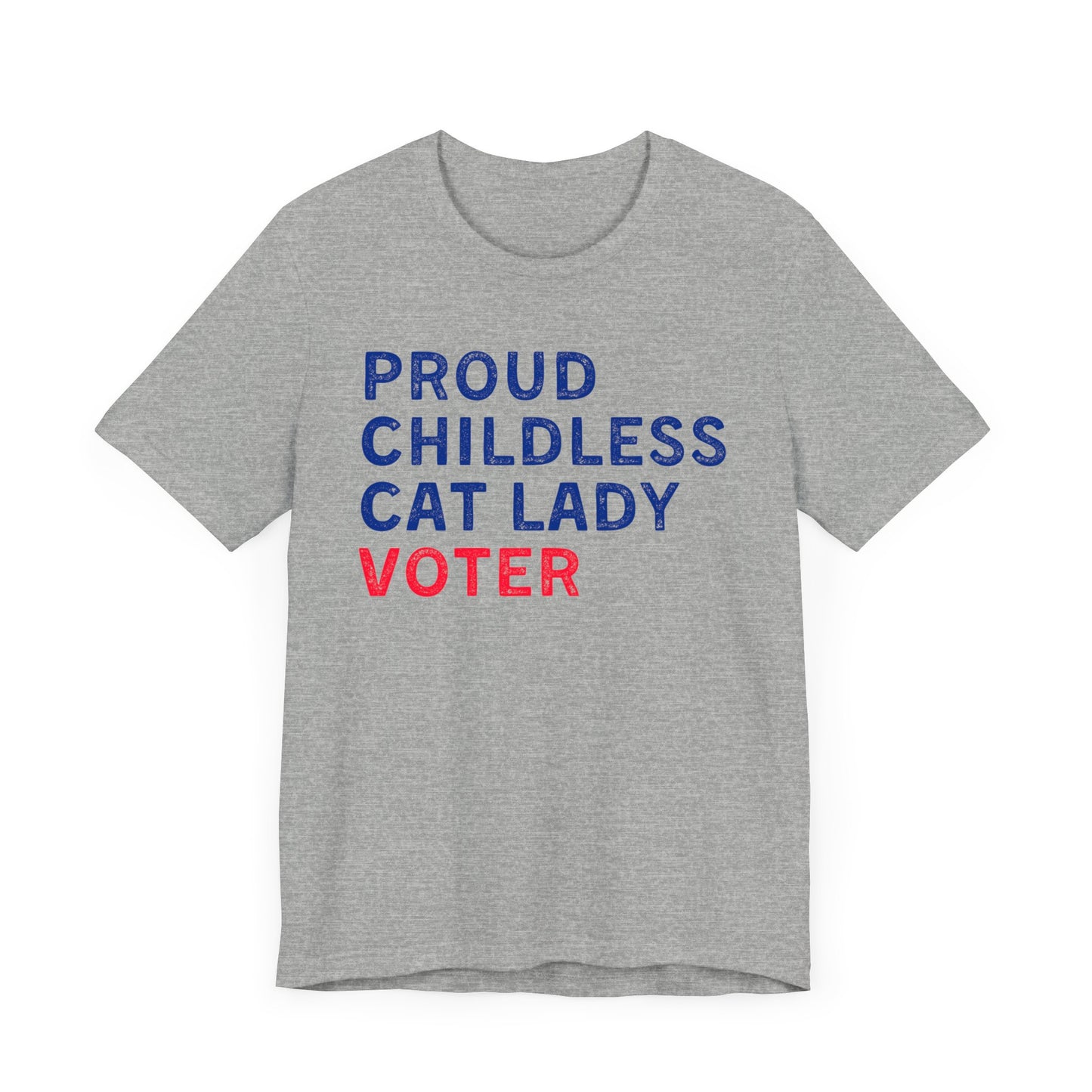 Childless Cat Lady Voter, Election 2024, Kamala 2024, Unisex Jersey Short Sleeve Tee