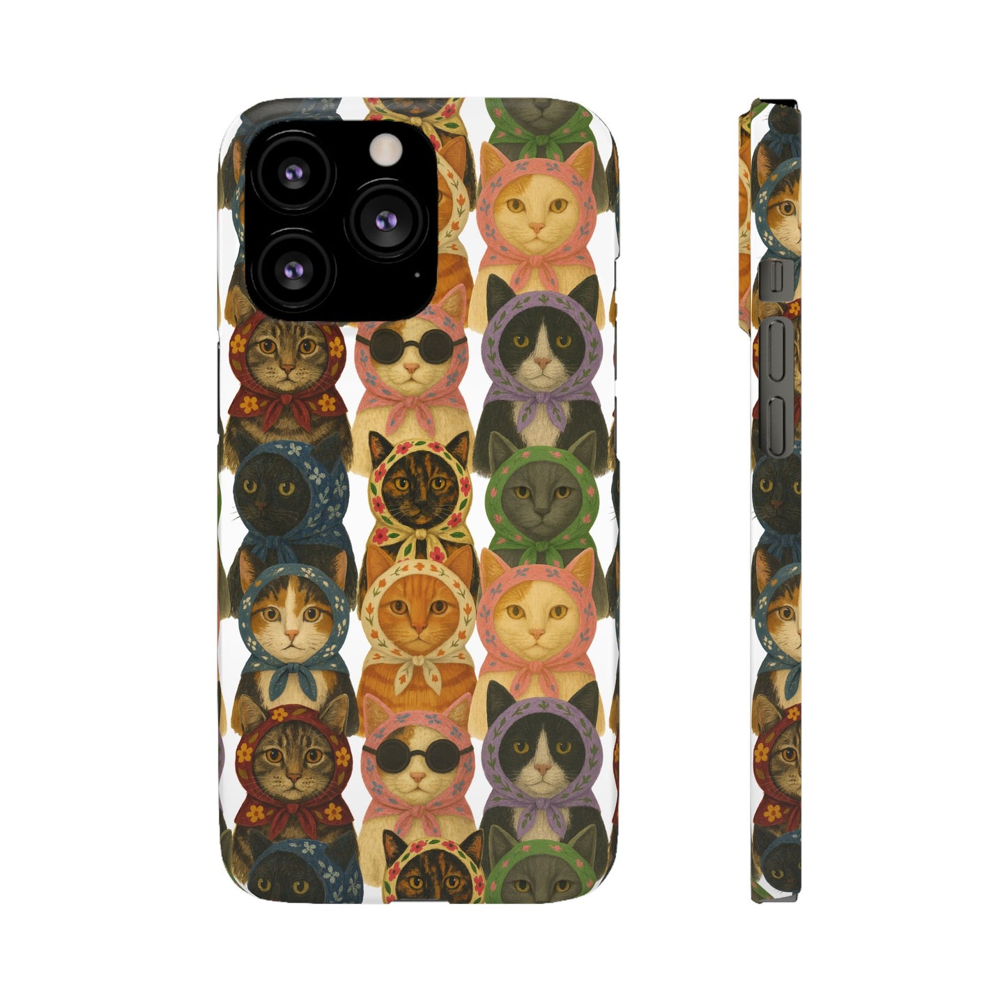 Babushka Cat Snap Phone Cases