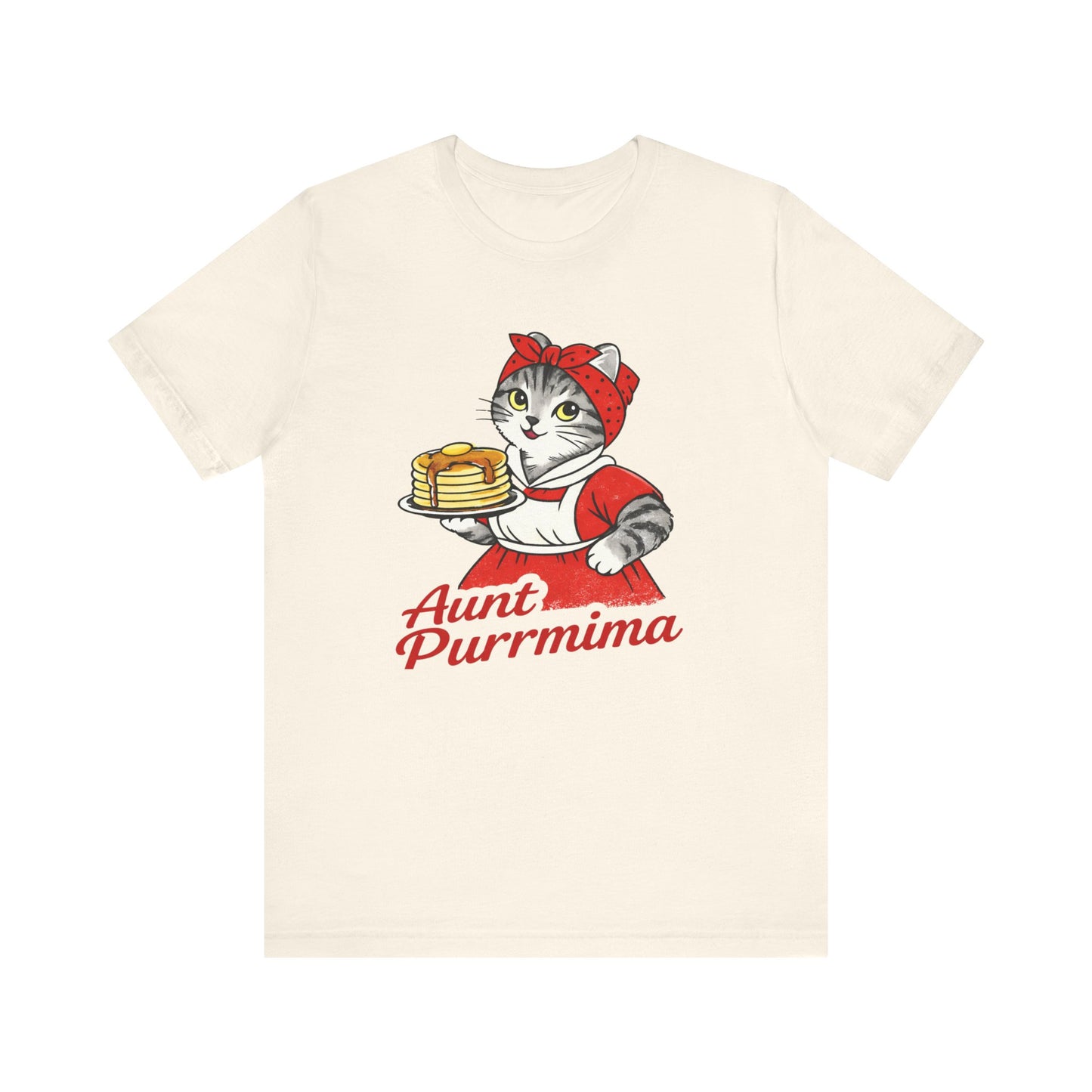 Aunt Purrmima Babushka Cat T-Shirt, Funny Cat Lover Unisex Tee