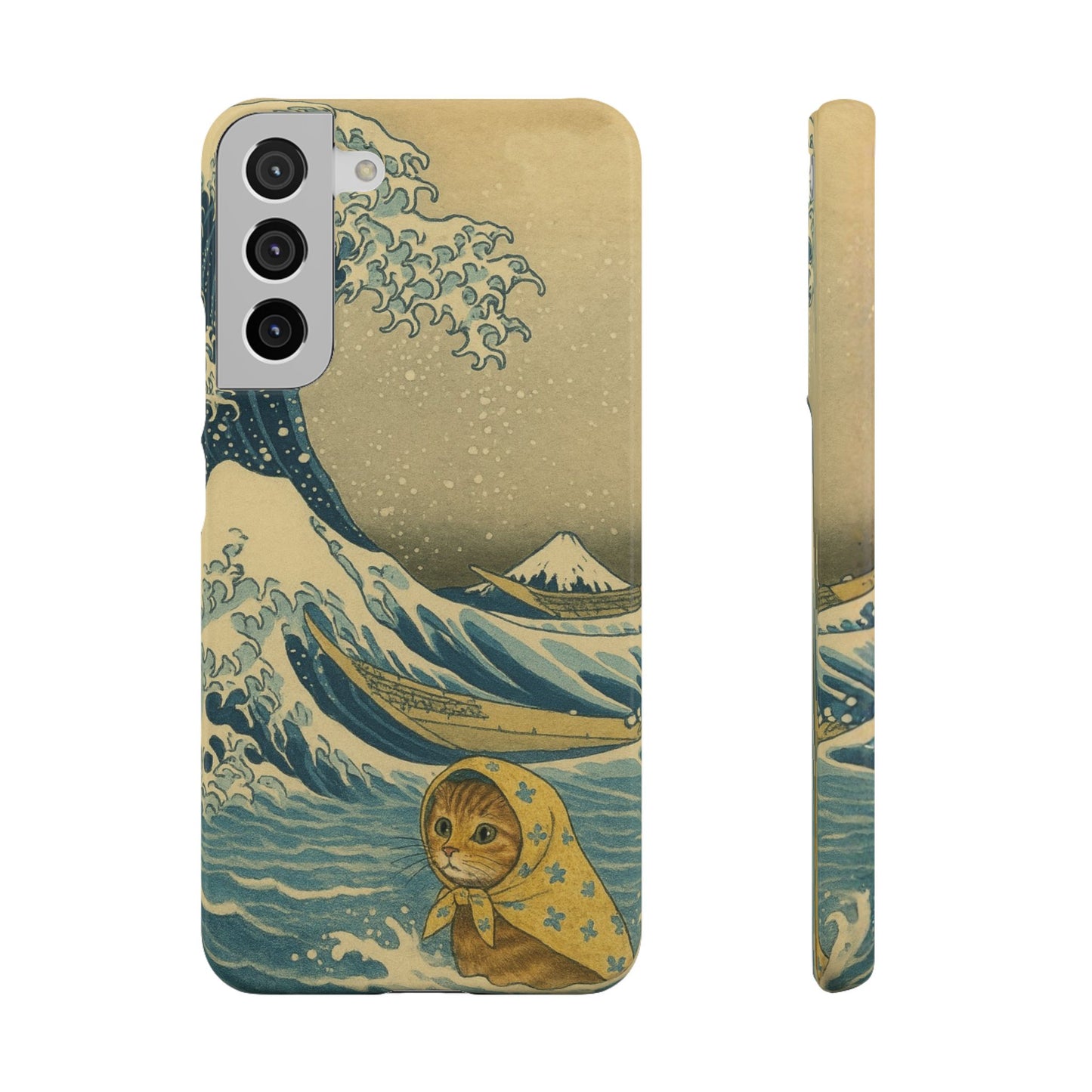 Babushka Cat x  The Great Wave Off Kanagawa Snap Phone Case