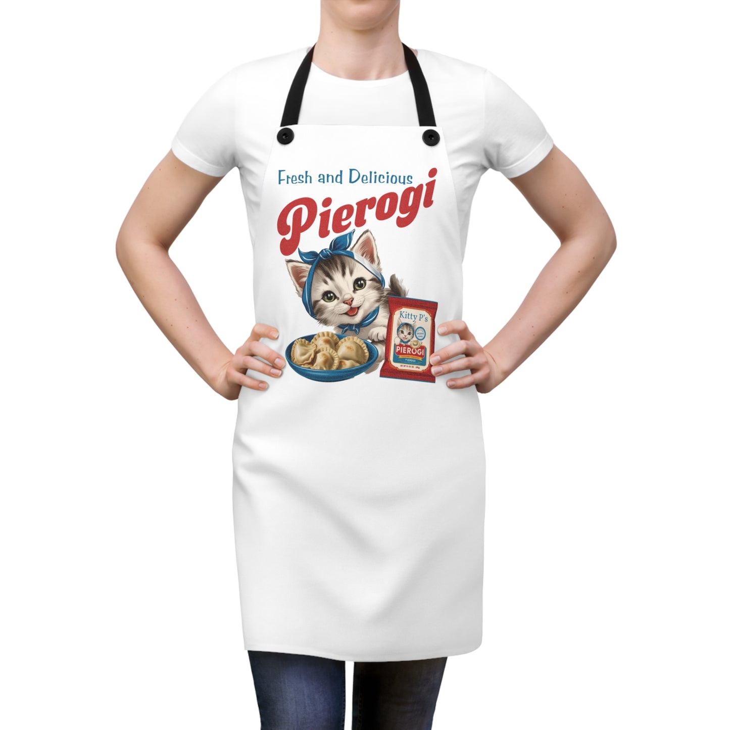 Vintage Kitten Pierogi Apron for Pierogi Makers