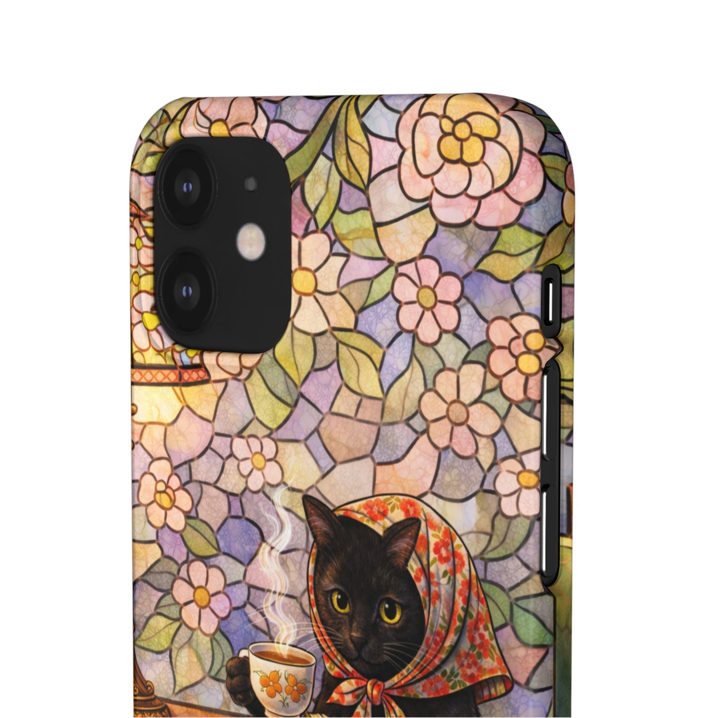 Babushka Cat Reads Artistic Literary Snap Phone Cases