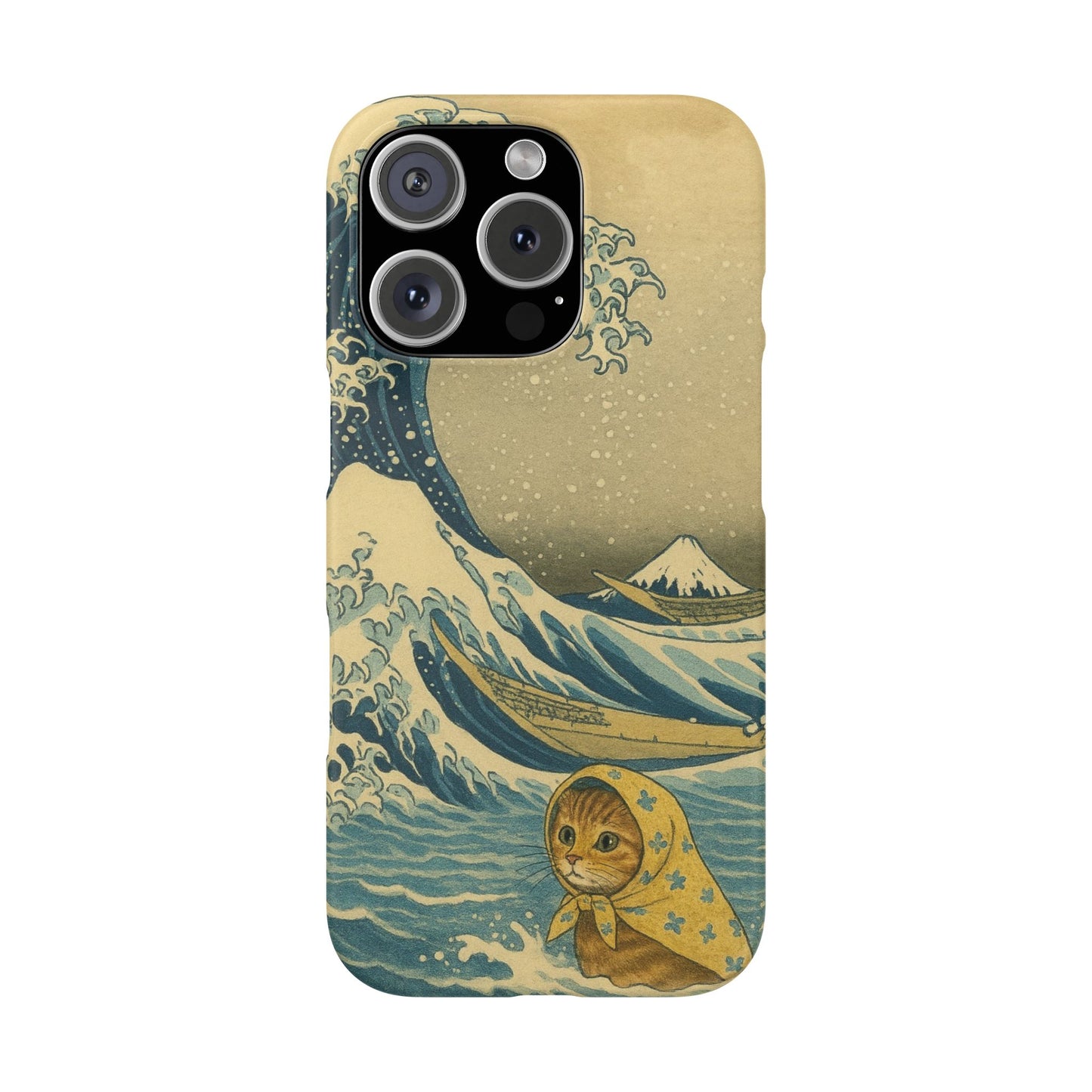 Babushka Cat x  The Great Wave Off Kanagawa Snap Phone Case