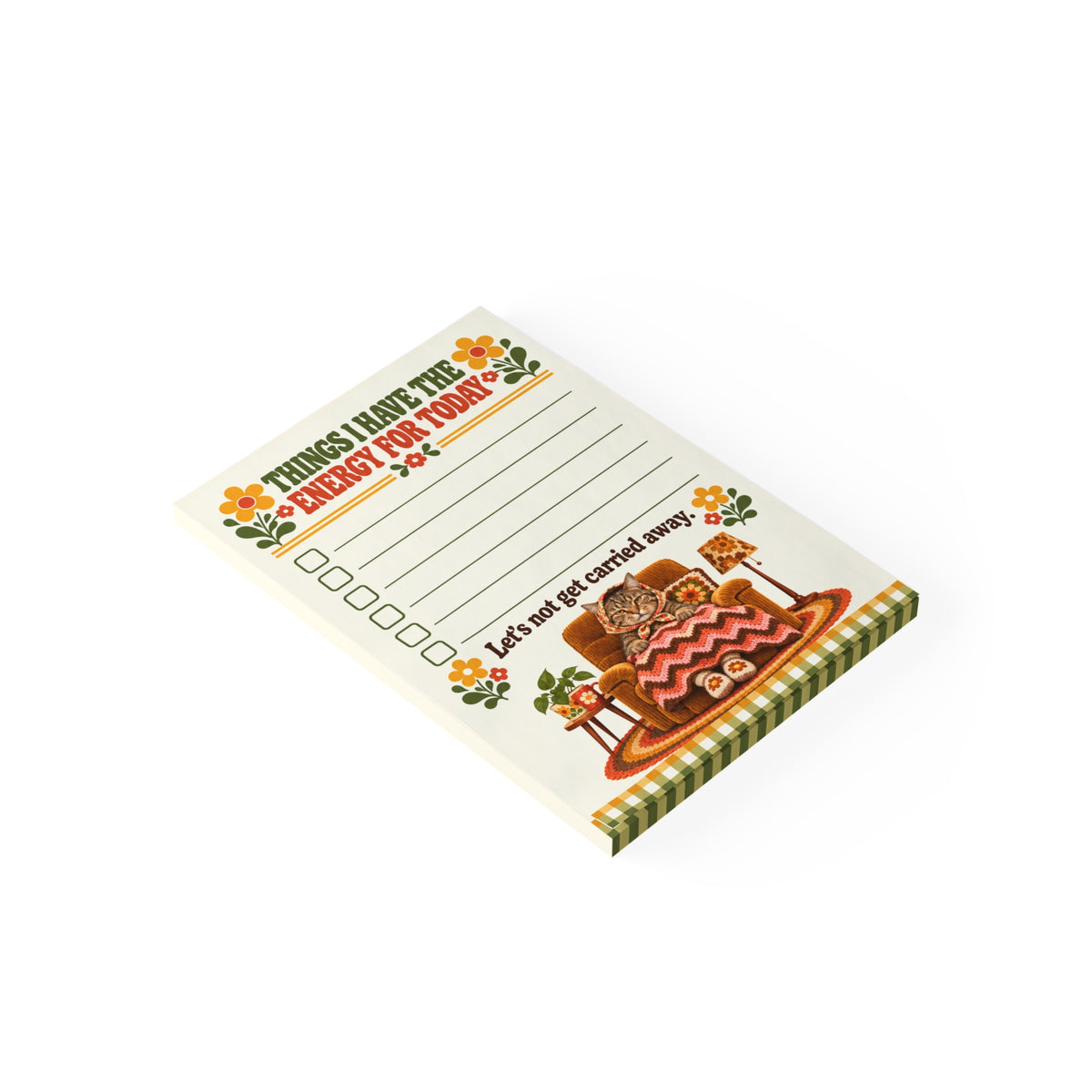 Babushka Cat Low Energy Day Post-it® Note Pads