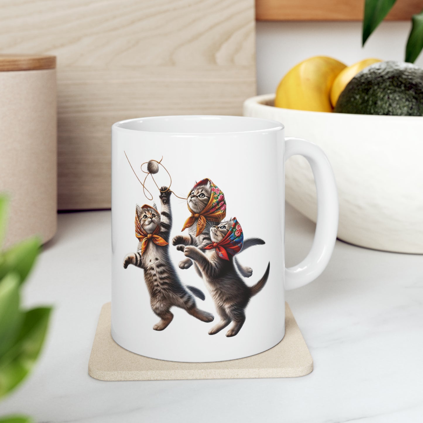 Babushka Cat/Kitten Mug 11 oz.