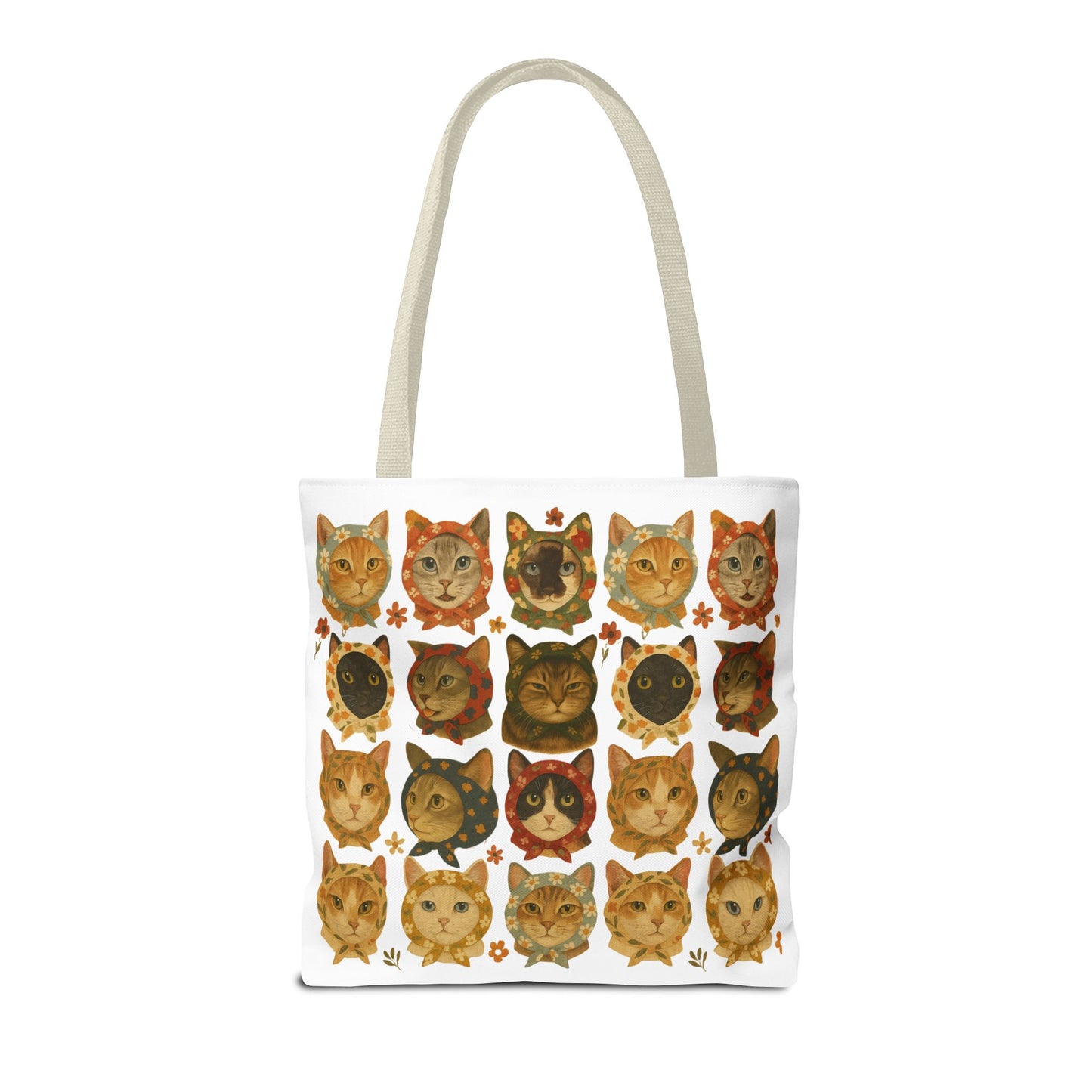 Babushka Cat Lovers Tote Bag