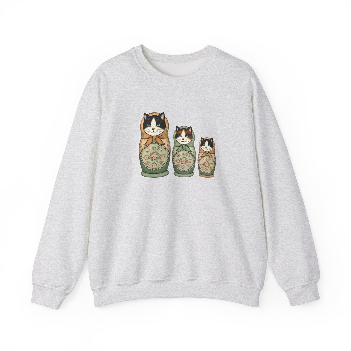 Catroysha Doll Babushka Cat Sweatshirt