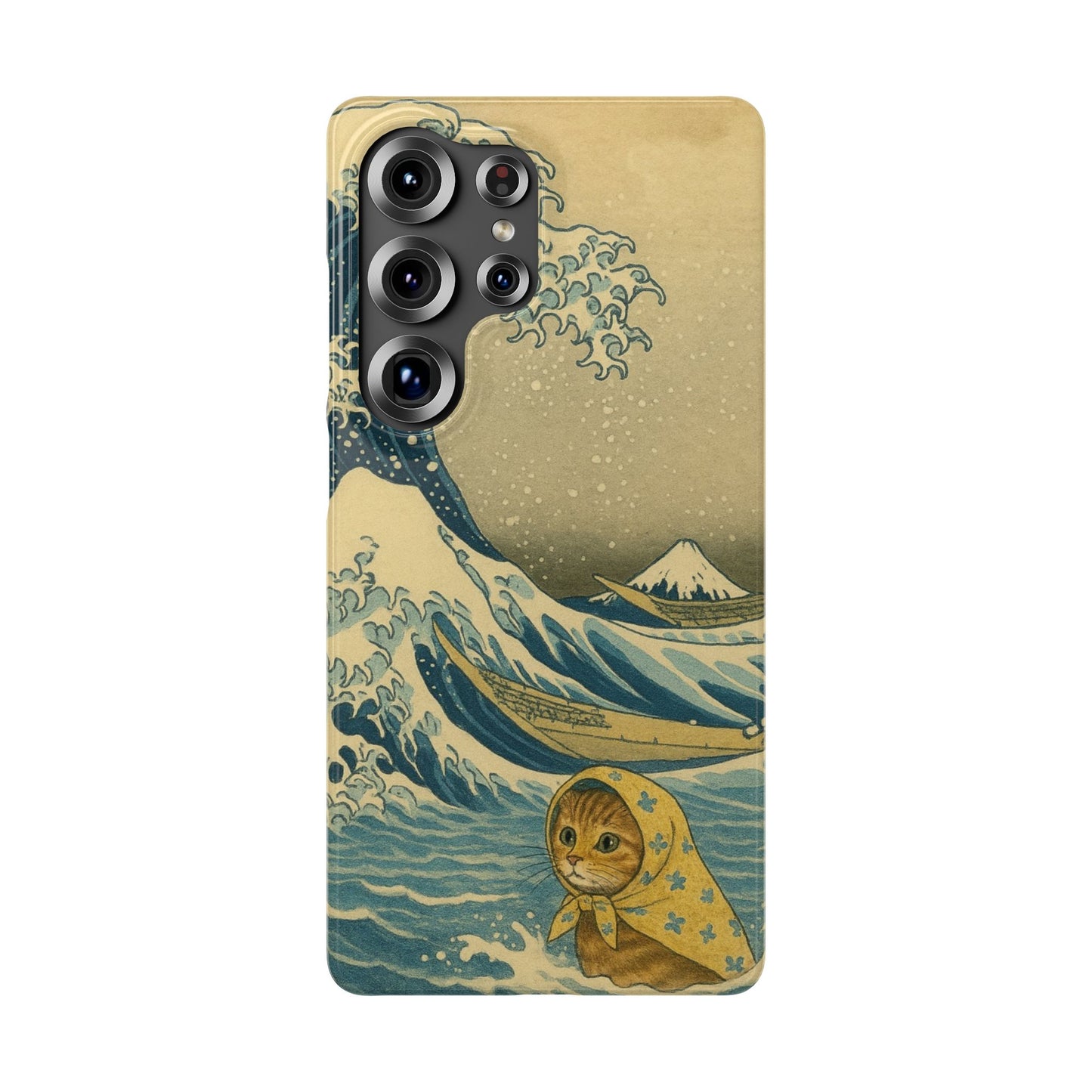 Babushka Cat x  The Great Wave Off Kanagawa Snap Phone Case