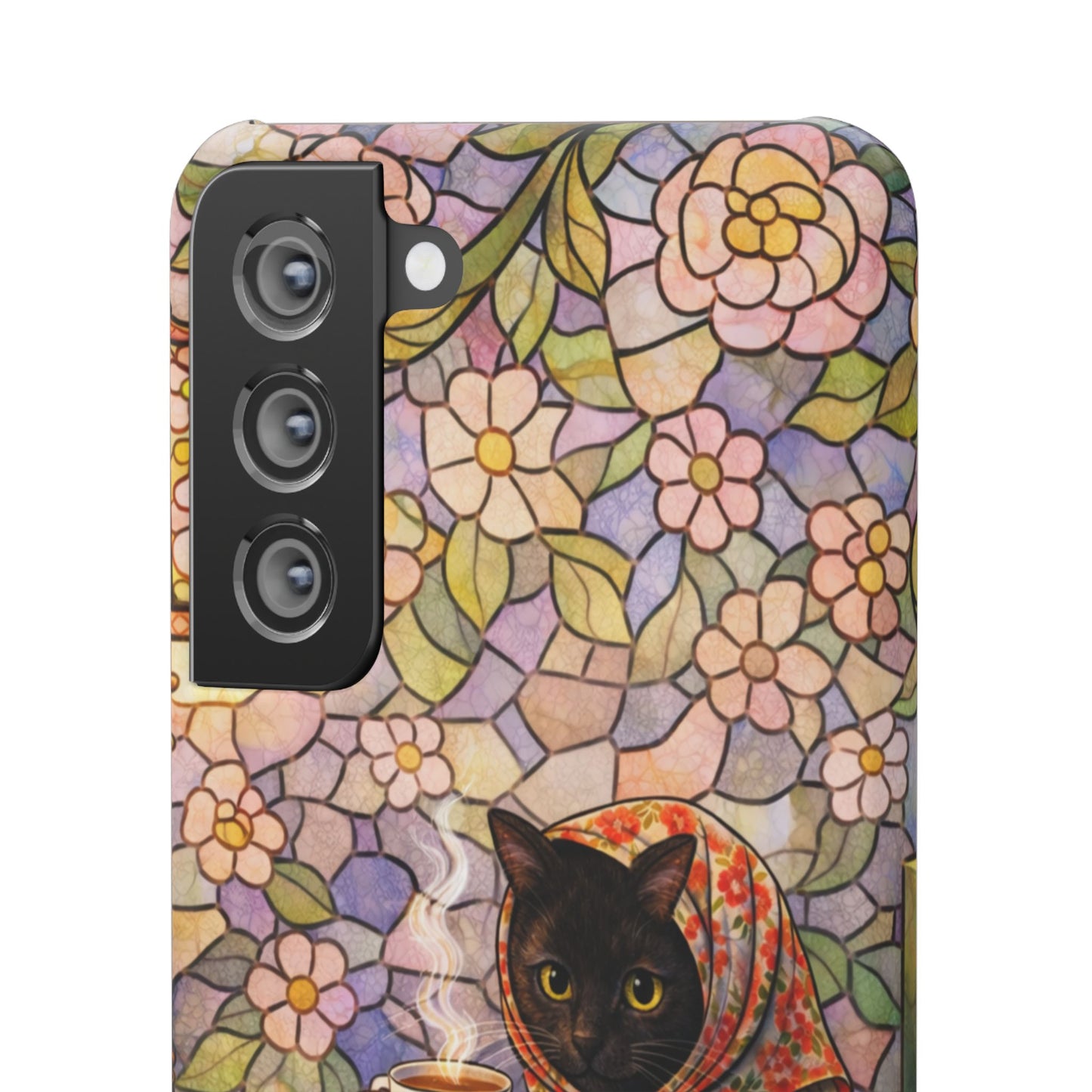 Babushka Cat Reads Artistic Literary Snap Phone Cases