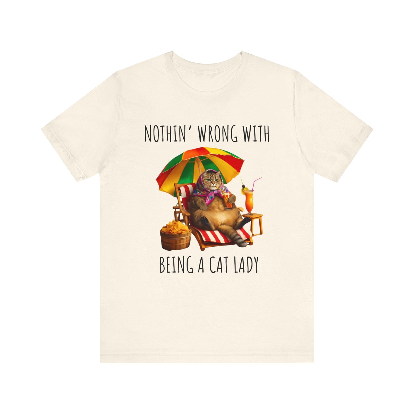 Cat Lady Unisex Jersey Short Sleeve Tee for Cat Loving Ladies