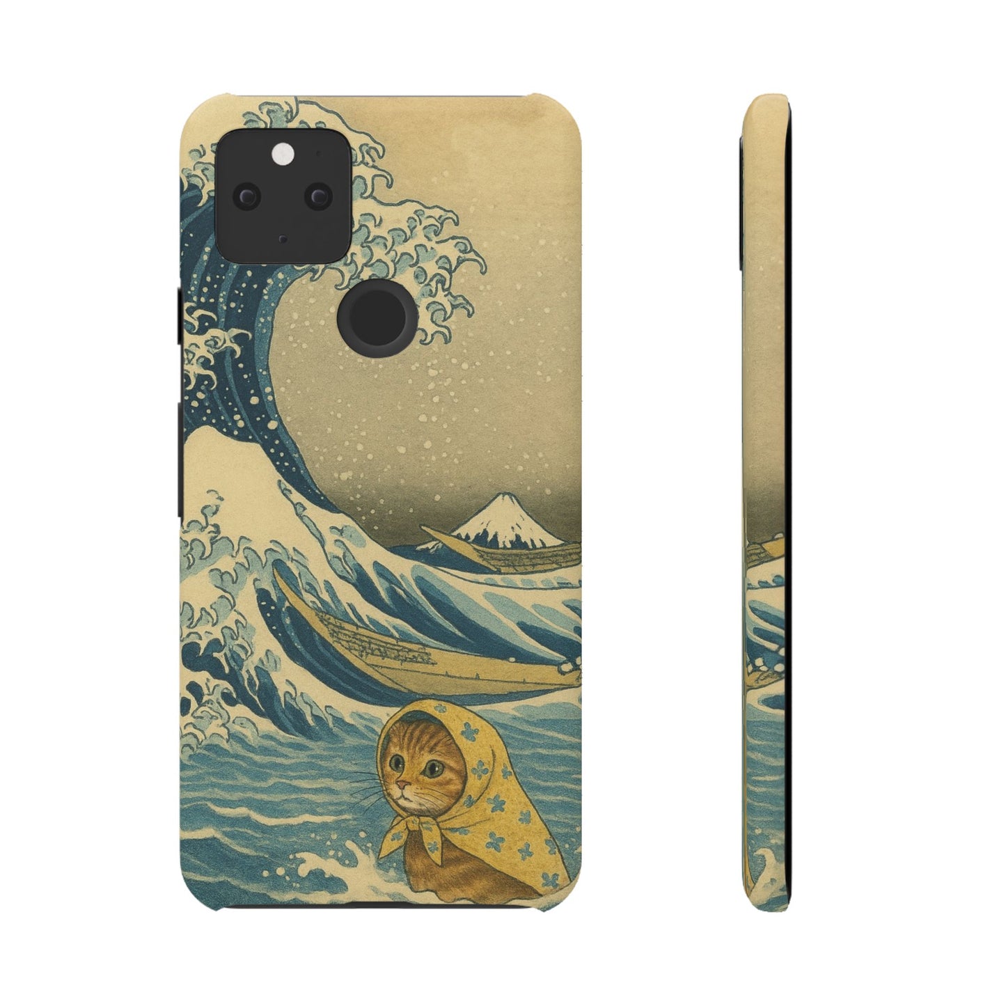 Babushka Cat x  The Great Wave Off Kanagawa Snap Phone Case