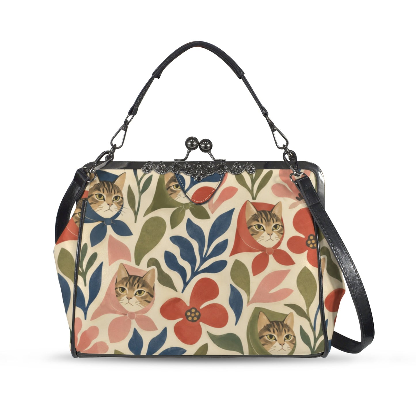 Babushka Matisse-ish VIntage Style Kisslock Purse