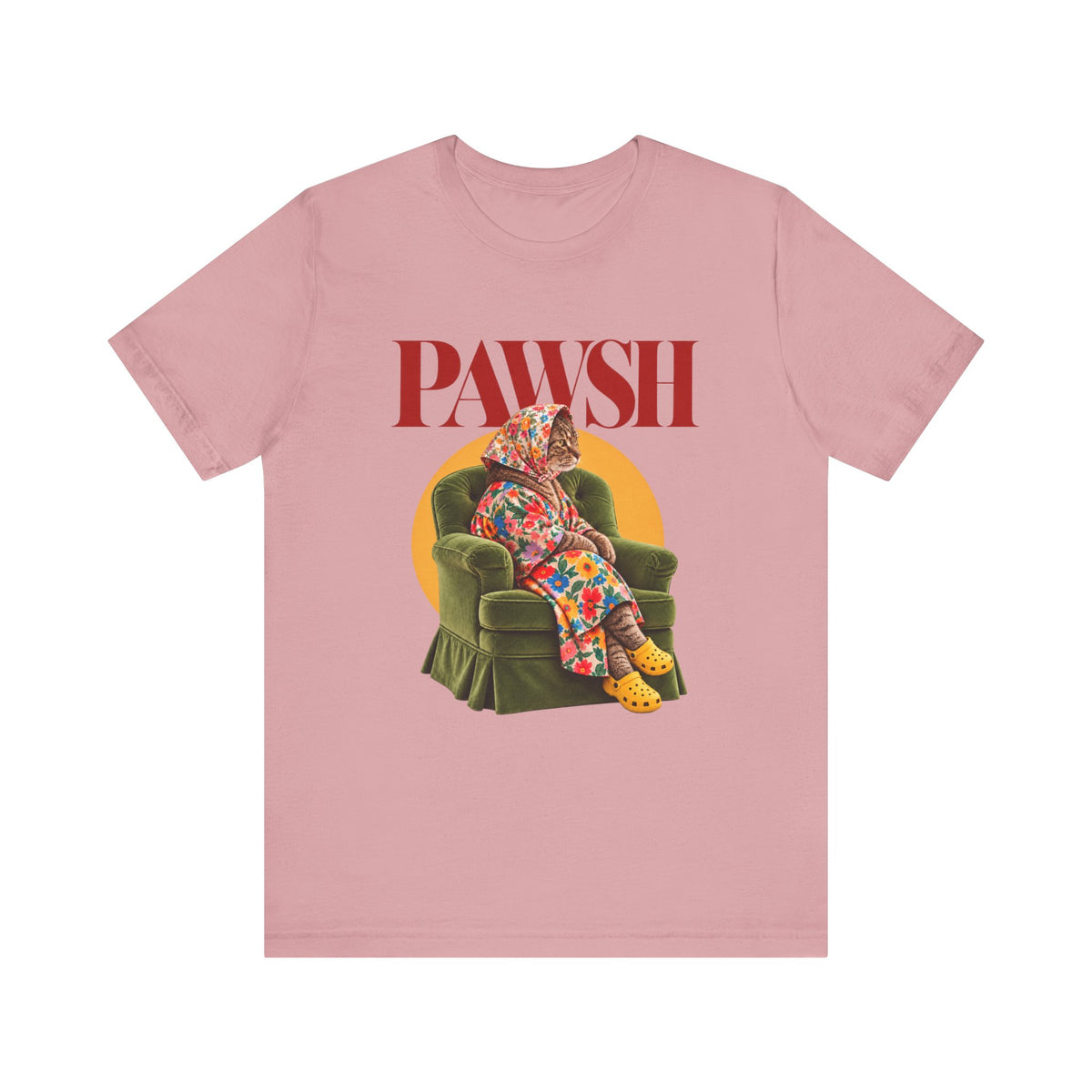Babushka Cat Pawsh Icon  Unisex Jersey Short Sleeve Tee