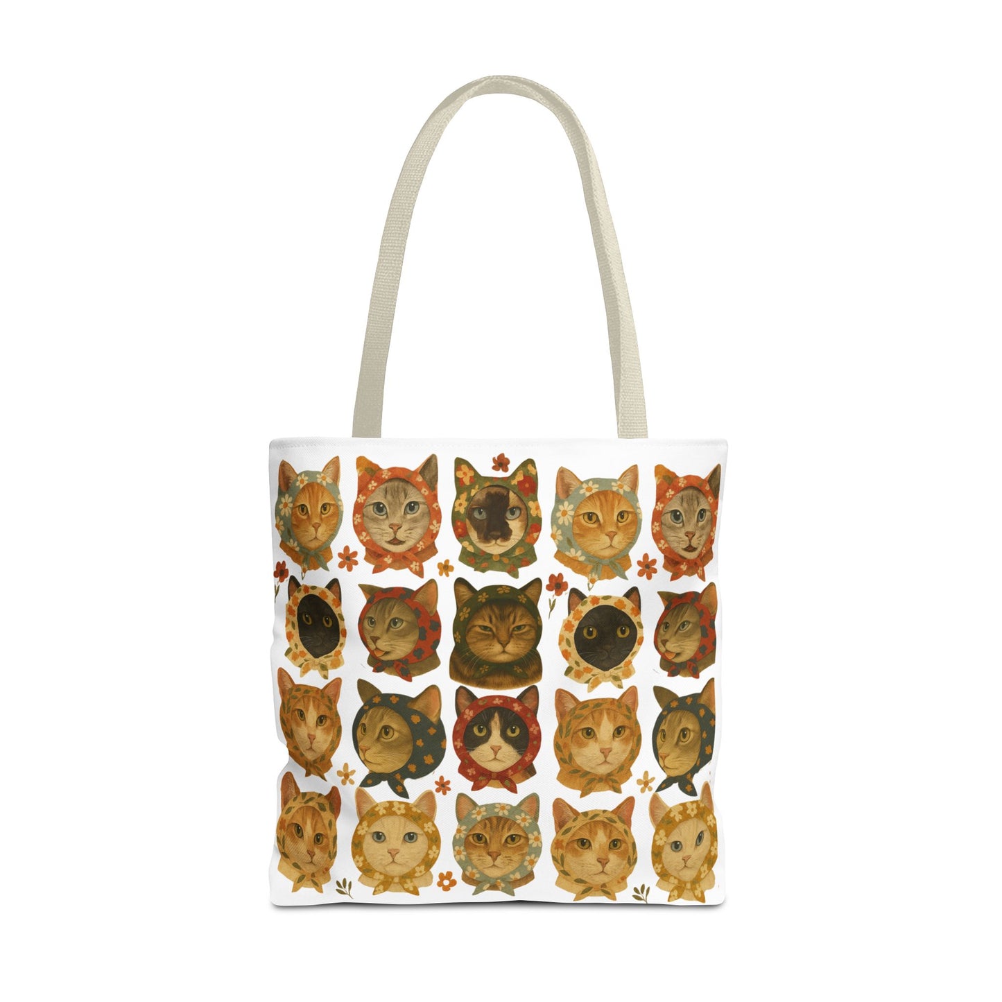 Babushka Cat Lovers Tote Bag