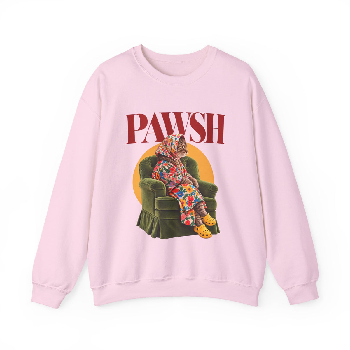 Babushka Cat Pawsh Icon Crewneck Sweatshirt