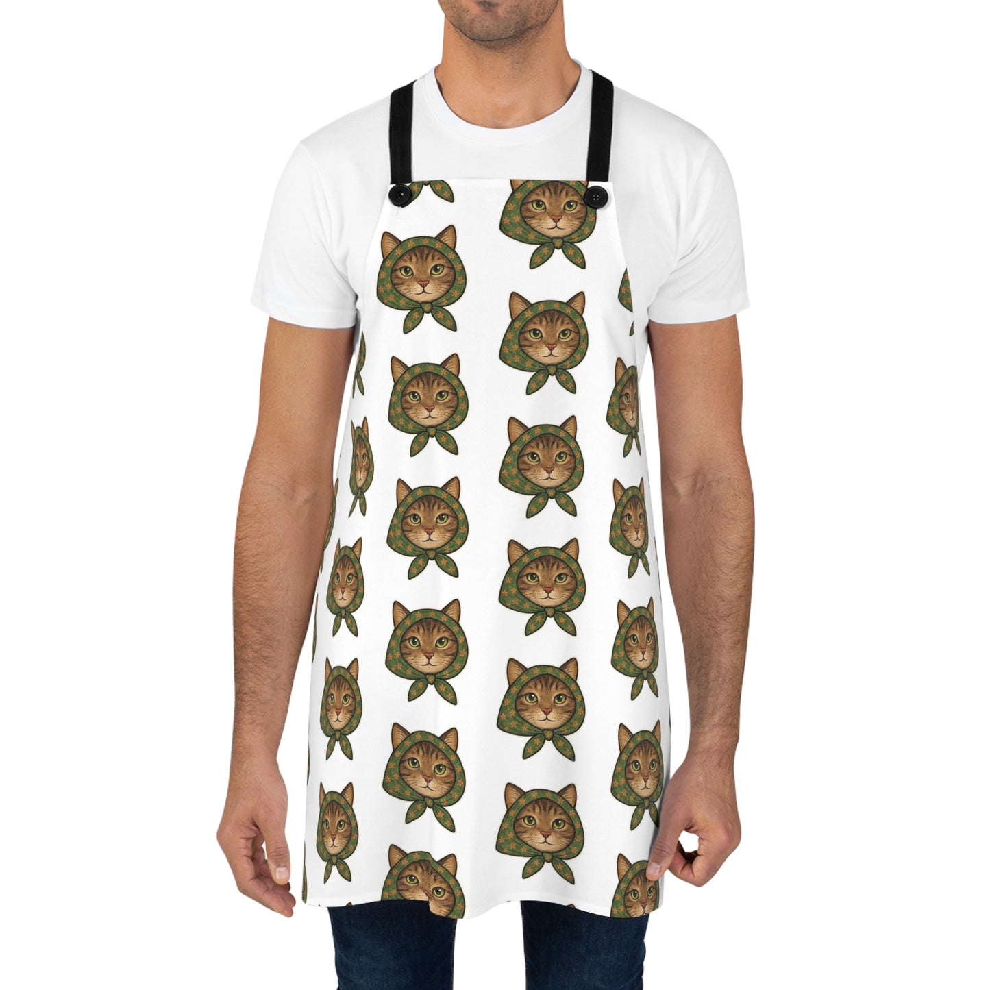 Babushka Cat Kitchen Apron