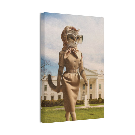 Babushka Cattie O' First Lady Cat Wall Art